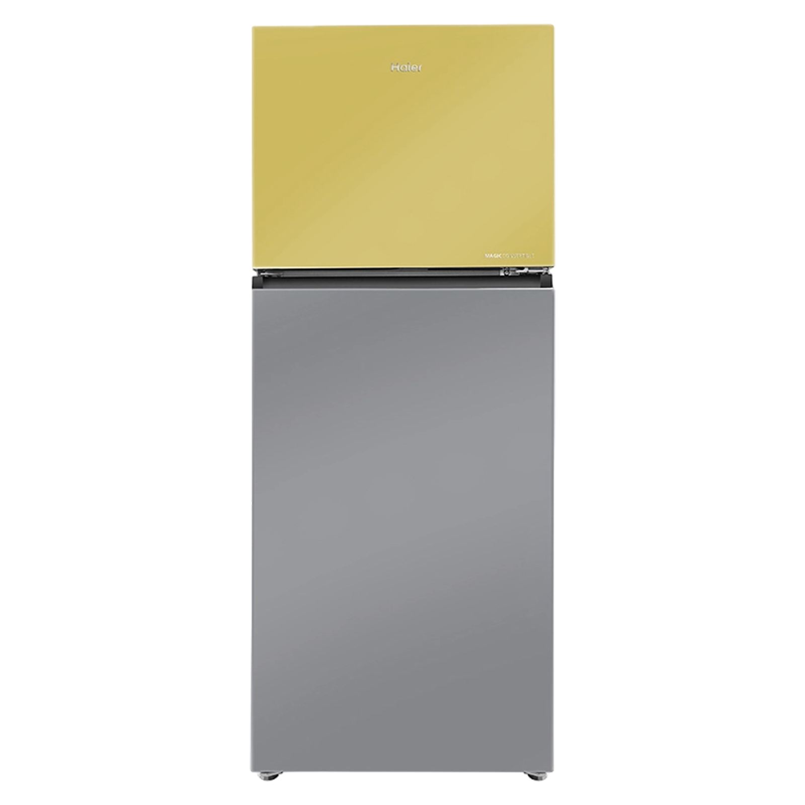 

Haier Vogue Series 328 Litres 3 Star Frost Free Double Door Convertible Refrigerator with Anti Bacterial Gasket (HRF3783YGGP, Yellow Grey Glass)