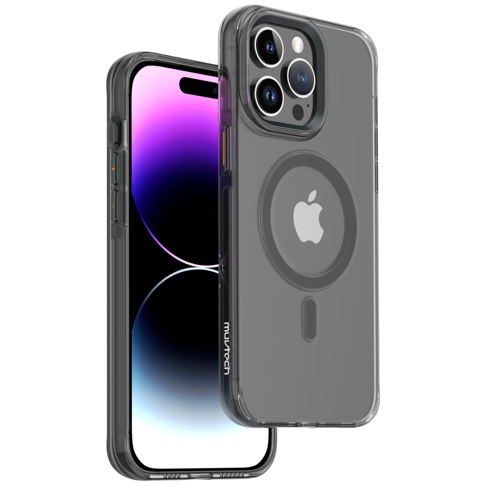 

Muvtech Crystal Pro Snap PC Back Cover for iPhone 15 Pro Max (Camera Protection, Black)