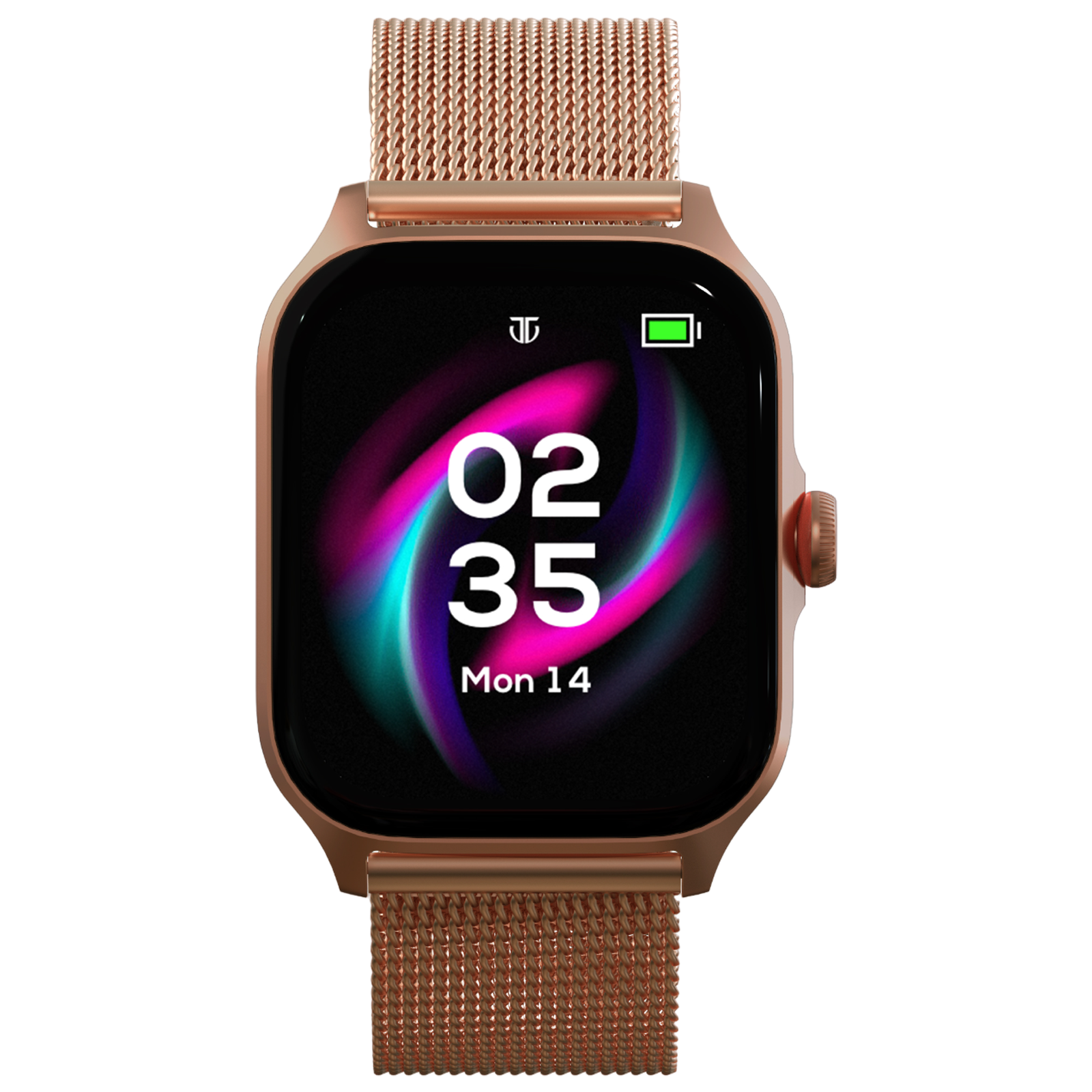 TITAN Zeal Smartwatch with Bluetooth Calling (46.99mm AMOLED Display, IP68 Water Resistant, Rose Gold Strap)