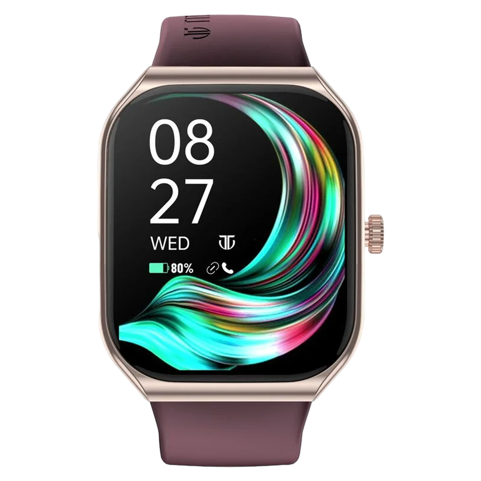 TITAN Smart 3.0 Smartwatch with Bluetooth Calling (49.7mm AMOLED Display, IP68 Water Resistant, Wine Red Strap)