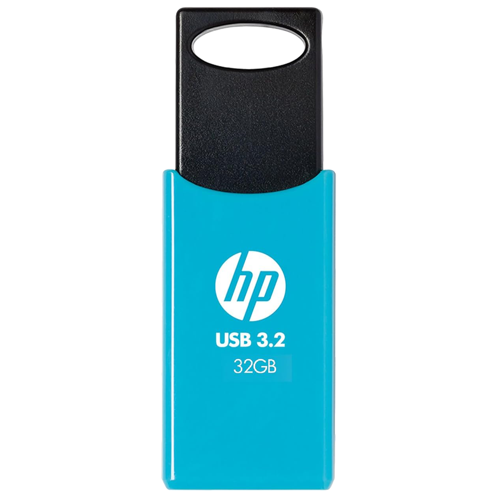HP 712W 32GB USB 3.2 Flash Drive (Built-in Keyring Loop, 7Z376AA, Blue)