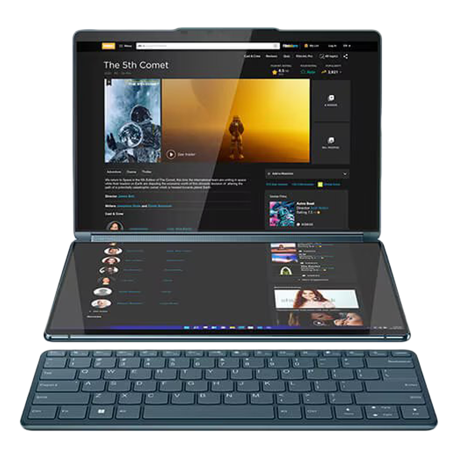 Lenovo Yoga Book 9 13IRU8 Intel Core i7 13th Gen (13.3 inch, 16GB, 1TB, Windows 11 Home, MS Office 2021, Intel Iris Xe, OLED Display, Tidal Teal, 82YQ001DIN)