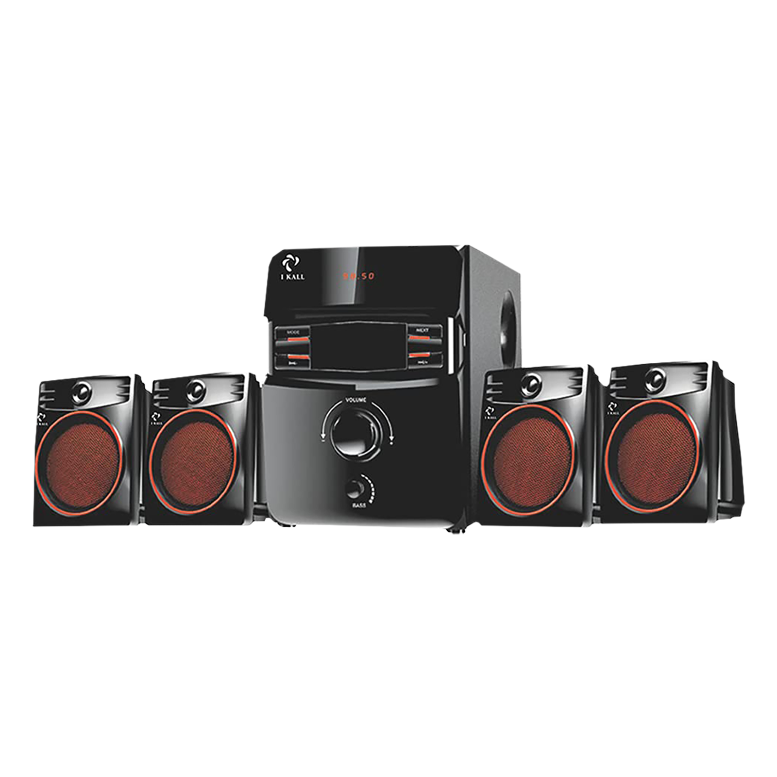 I KALL IK-407 60W Bluetooth Home Theatre with Remote (Deep Bass, 4.1 Channel, Black)