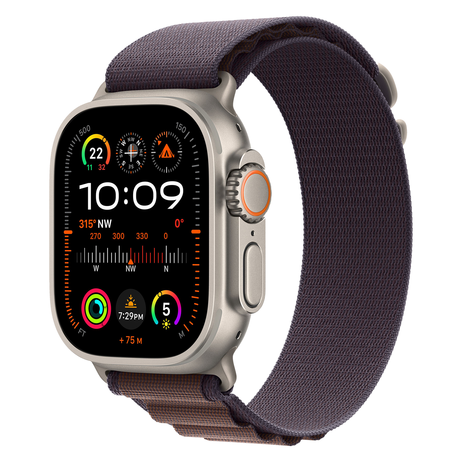 Apple Watch Ultra 2 GPS+Cellular with Indigo Alpine Loop - M/L (49mm Display, Titanium Case)