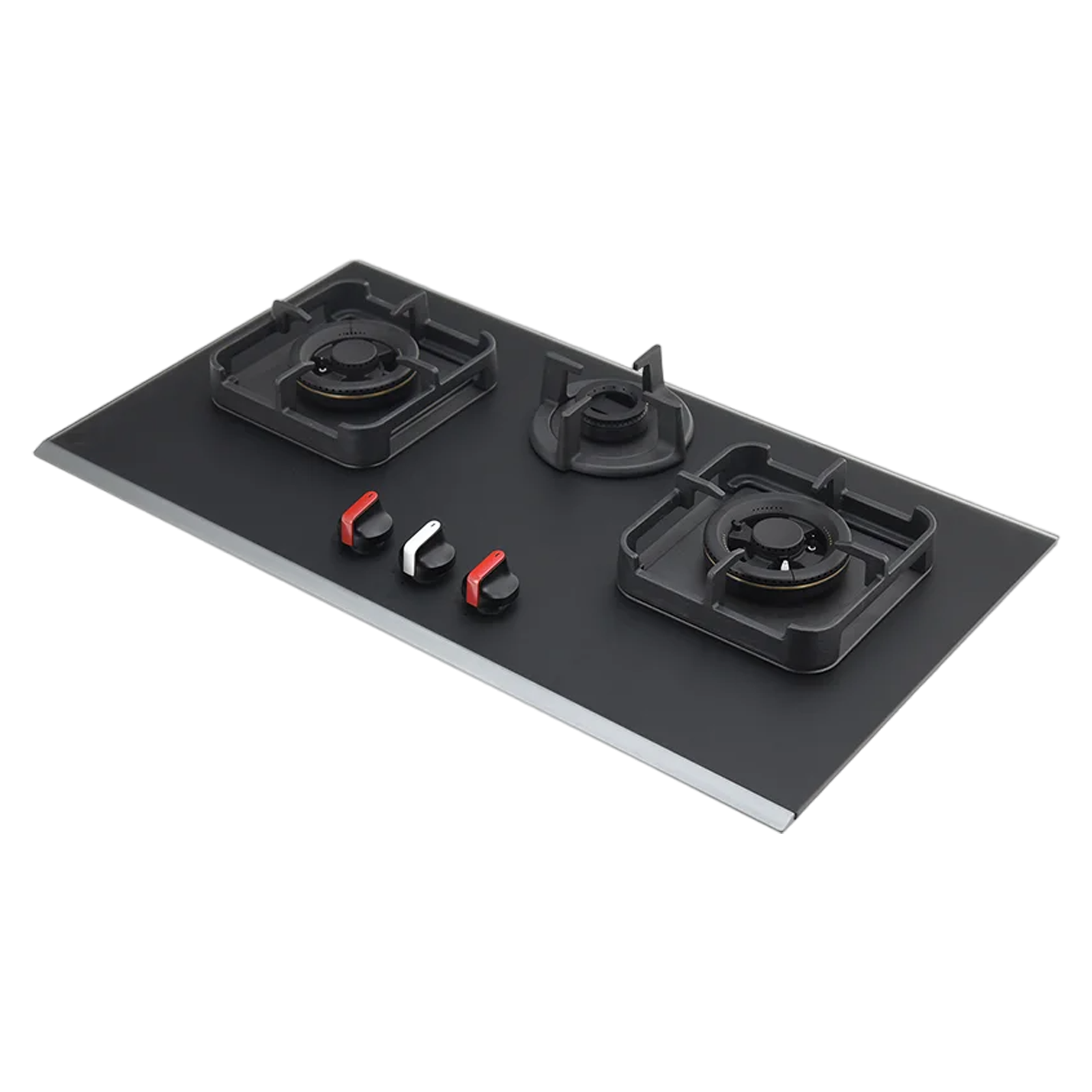 

KAFF Crystal Noir 823 Glass Top 3 Burner Automatic Hob (Full Flame Failure Device, Black)