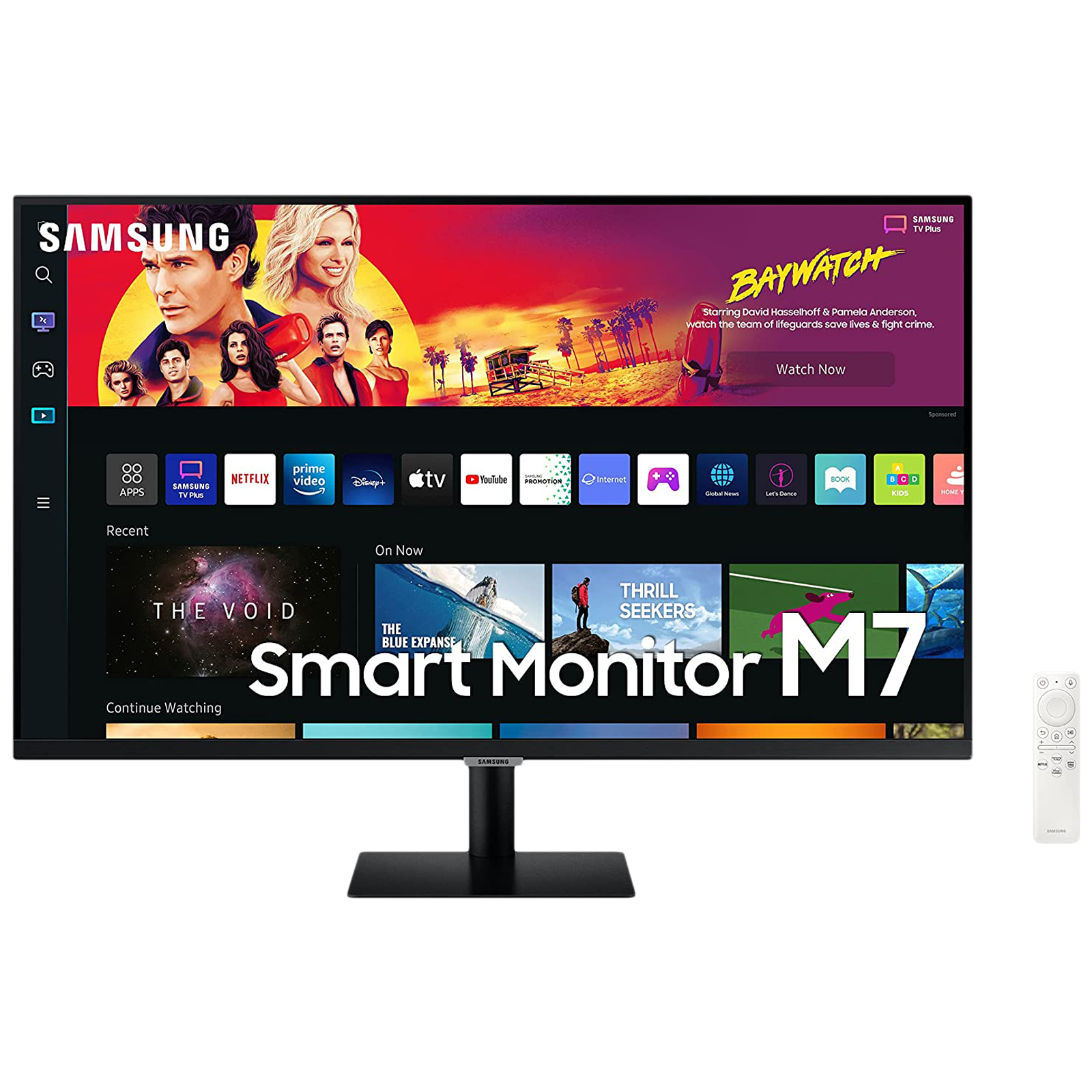 SAMSUNG 81.3 cm (32 inch) Ultra HD Flat Monitor (Auto Source Switch, 60Hz, LS32BM700UWXXL, Black)