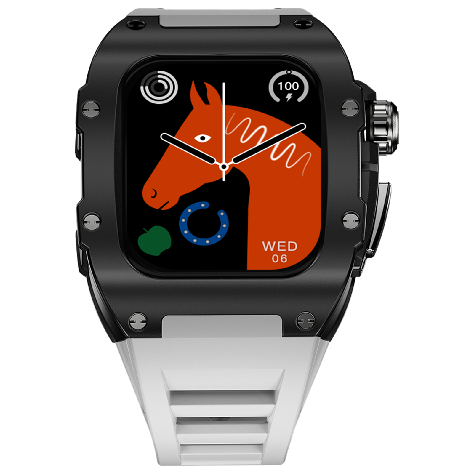 

FIRE-BOLTT Huracan Smartwatch with Bluetooth Calling (49.5mm Always On Display, IP68 Water Resistant, Black White Strap)
