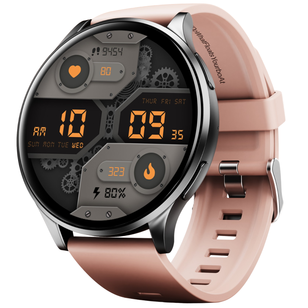 boAt Lunar Prime Smartwatch with Bluetooth Calling (36.83mm AMOLED Display, IP67 Dust, Sweat & Splash Resistant, Cherry Blossom Strap)