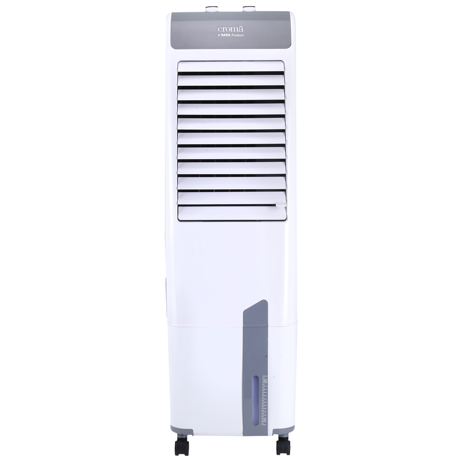 Croma AZ50 50 Litres Tower Air Cooler with Inverter Compatible (Ice Chamber, White & Grey)