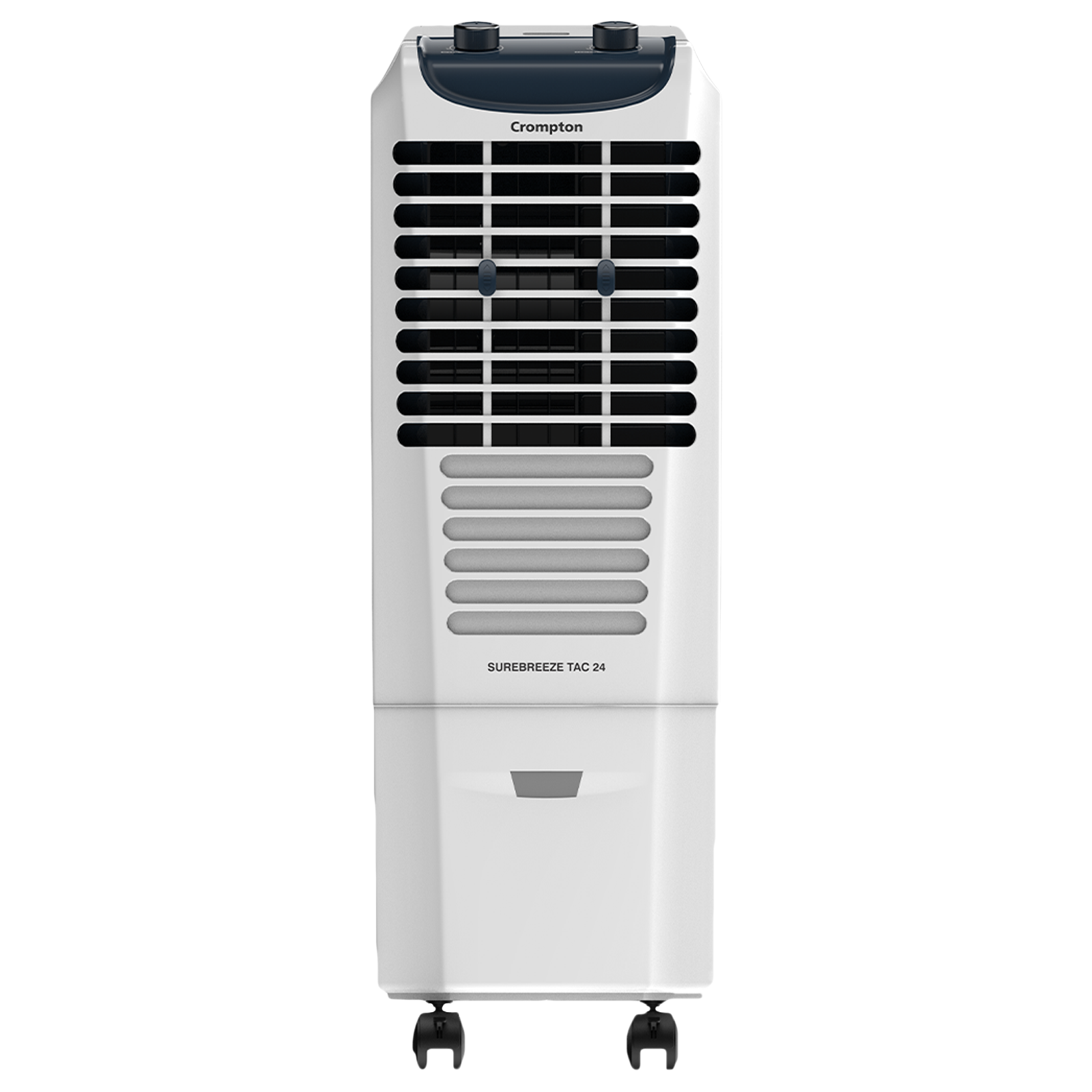 Crompton Surebreeze 24 Litres Tower Air Cooler with Overload Protection (4-Way Air Deflection, White & Black)