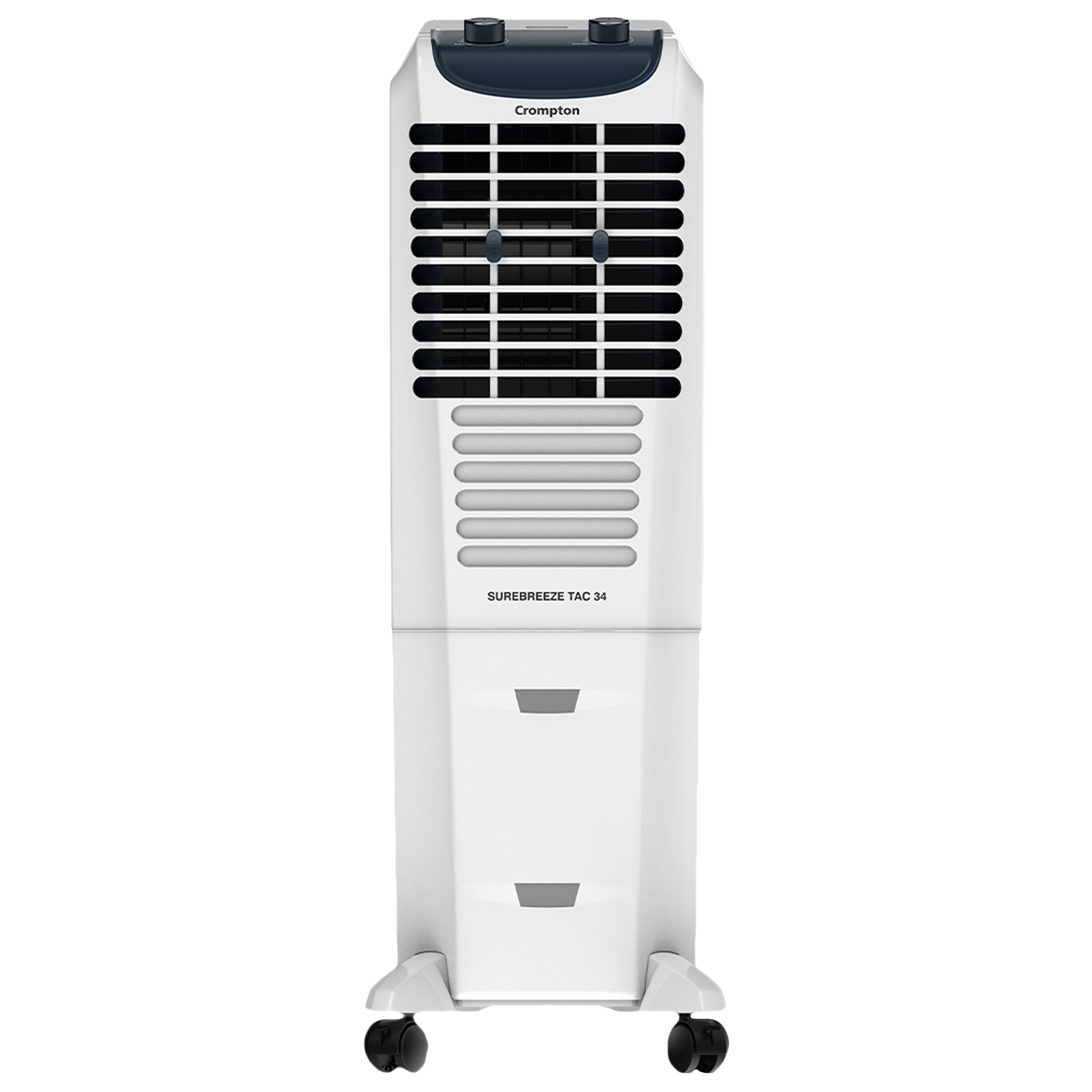 Crompton Surebreeze 34 Litres Tower Air Cooler with Overload Protection (4 Way Air Deflection, White & Black)