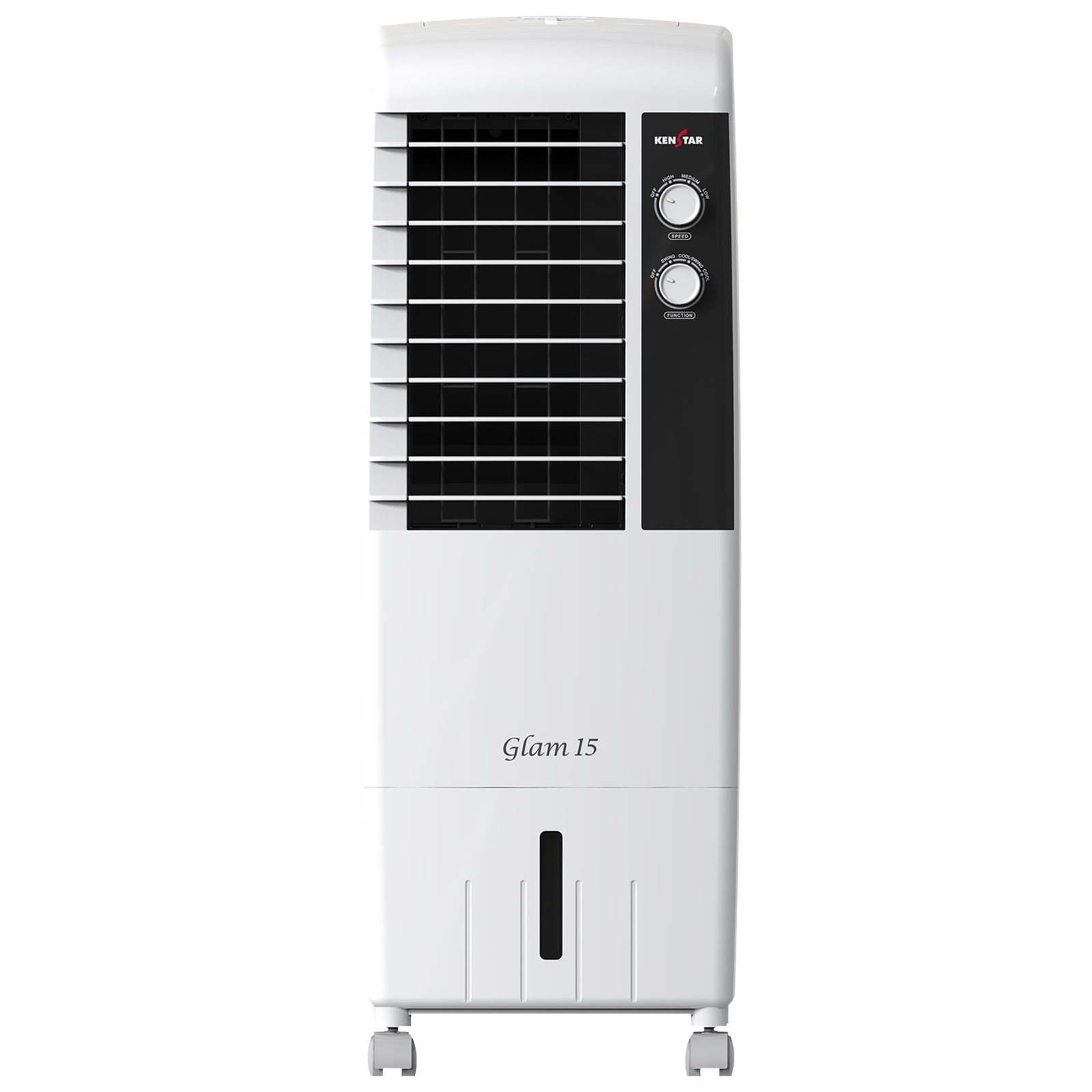 KENSTAR GLAM 15 Litres Tower Air Cooler with Ice Chamber (Dust Net Filter, White)