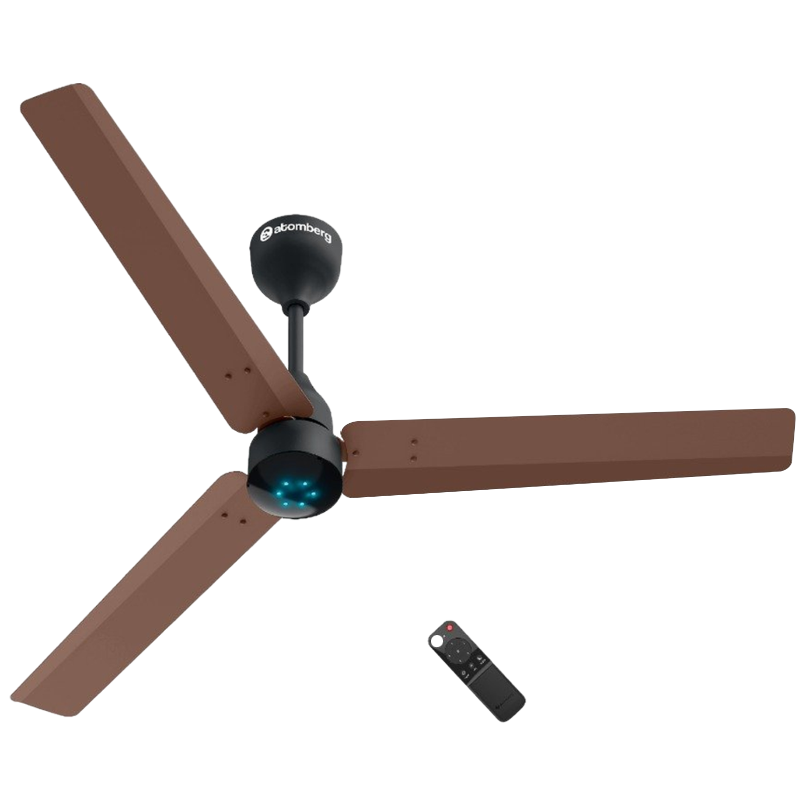 atomberg Renesa Smart 5 Star 1200mm 3 Blade BLDC Motor Smart Ceiling Fan with Remote (Boost Mode, Brown Black)