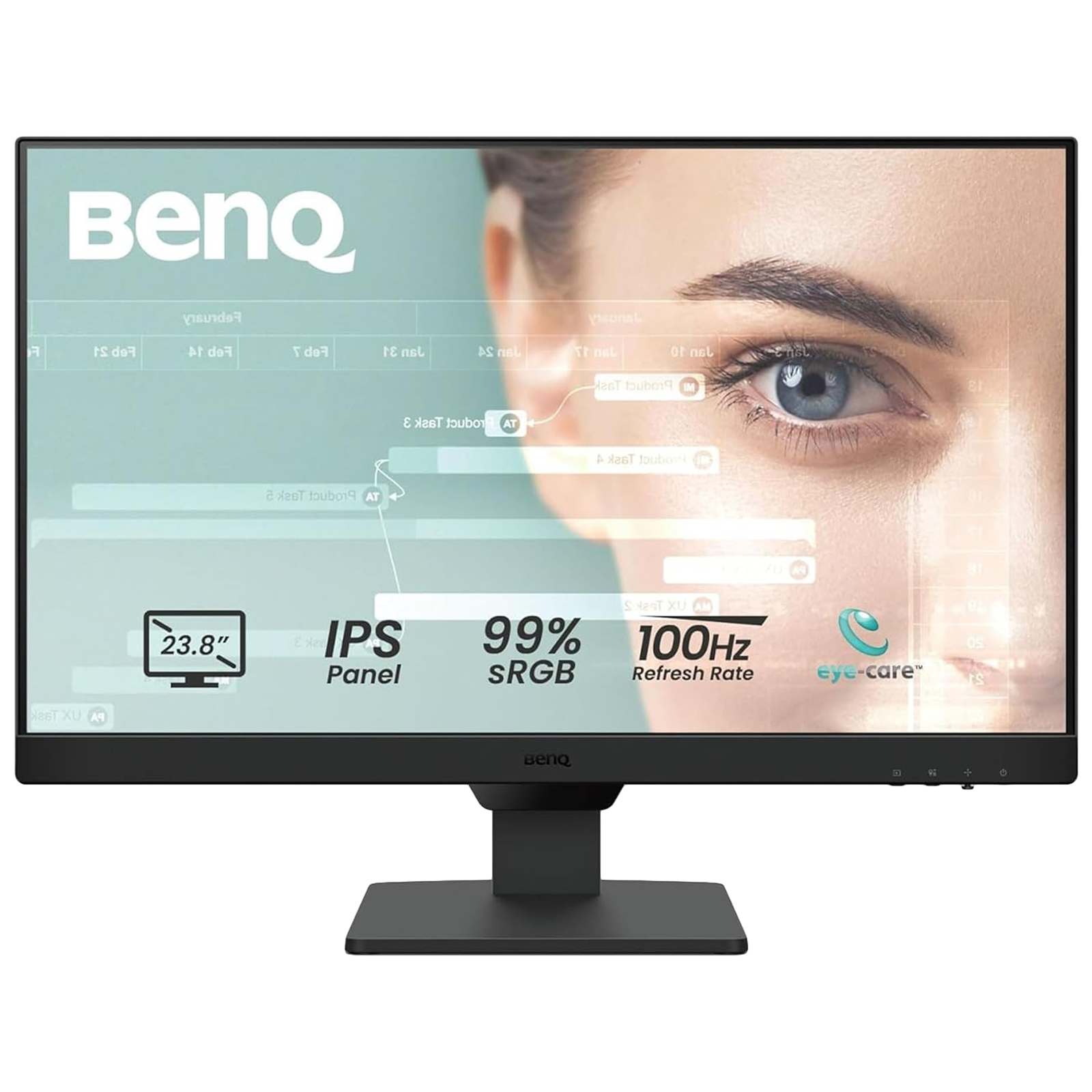 BenQ GW2490 60.45 cm (23.8 inch) Full HD IPS Panel LED Bezel-Less Monitor with Flicker-free Technology