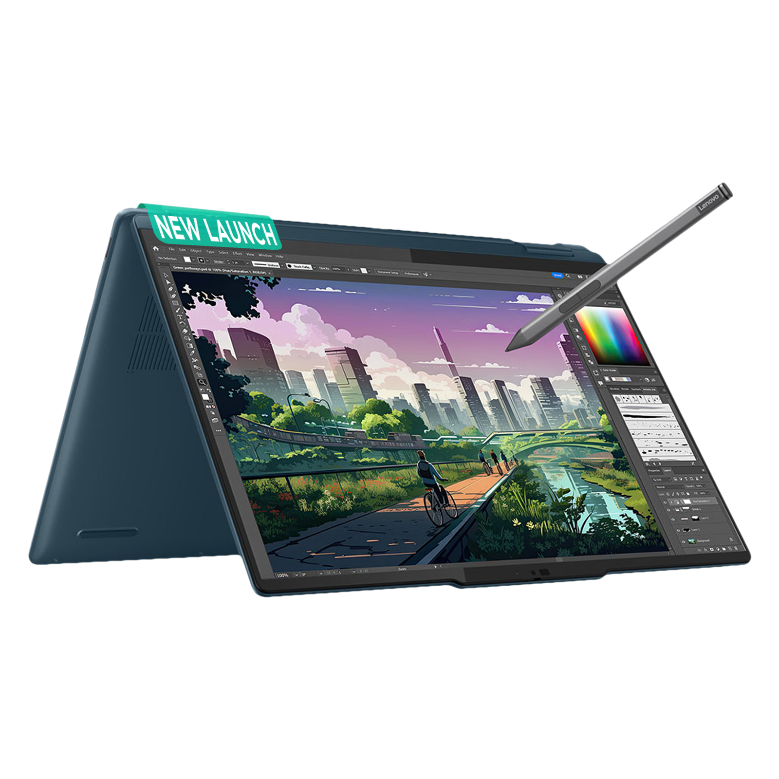 Lenovo Yoga 7 2-in-1 14IML9 Intel Core Ultra 5 Touchscreen 2-in-1 Laptop (16GB, 1TB SSD, Windows 11 Home, 14 inch WUXGA OLED Display, MS Office 2021, Tidal Teal, 1.49 KG)