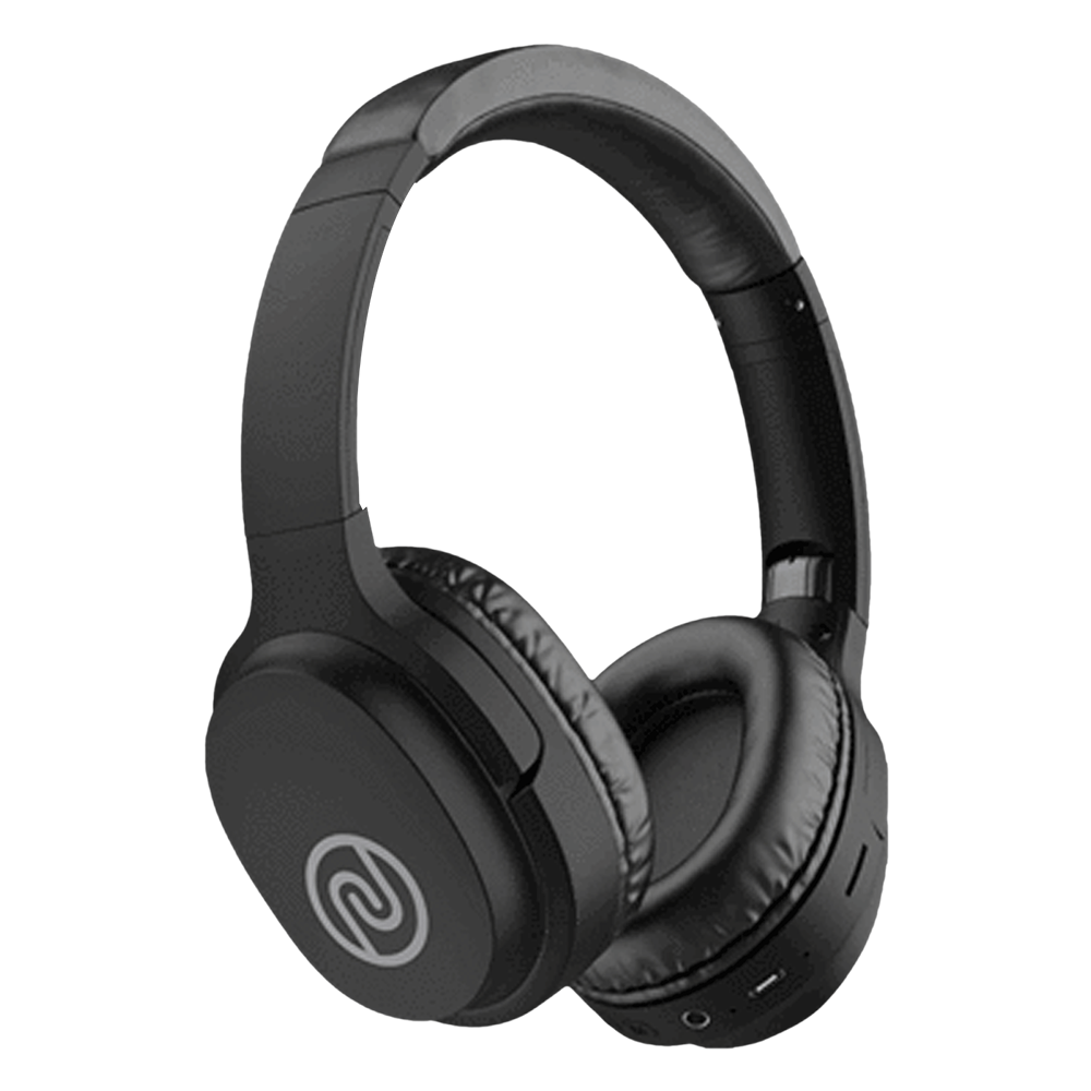 noise One Bluetooth Headphone with Mic (Tru Bass Technology, Over Ear, Soft Black)