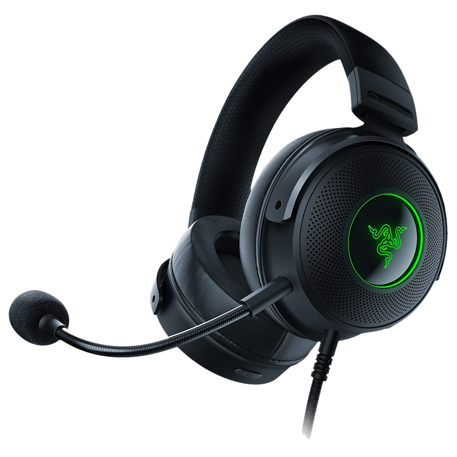 RAZER Kraken V3 HyperSense RZ04-03770100-R3M1 USB Gaming Headset Noise Cancellation (7.1 Surround Sound, Over Ear, Black)