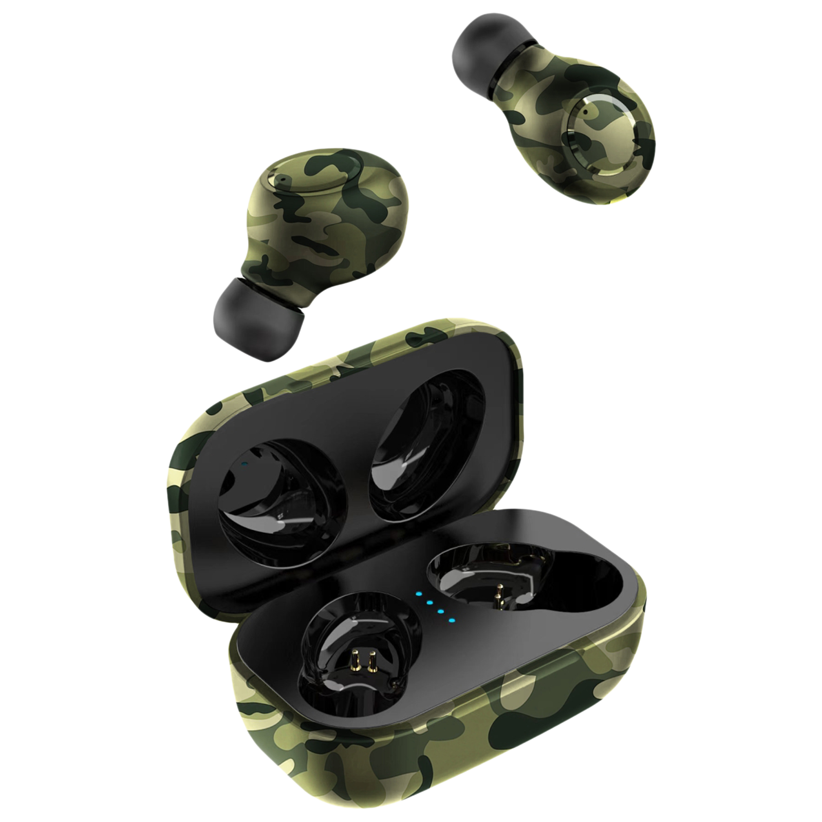 Candytech Camotwin TWS Earbuds (HiFi Stereo Sound, Camo)