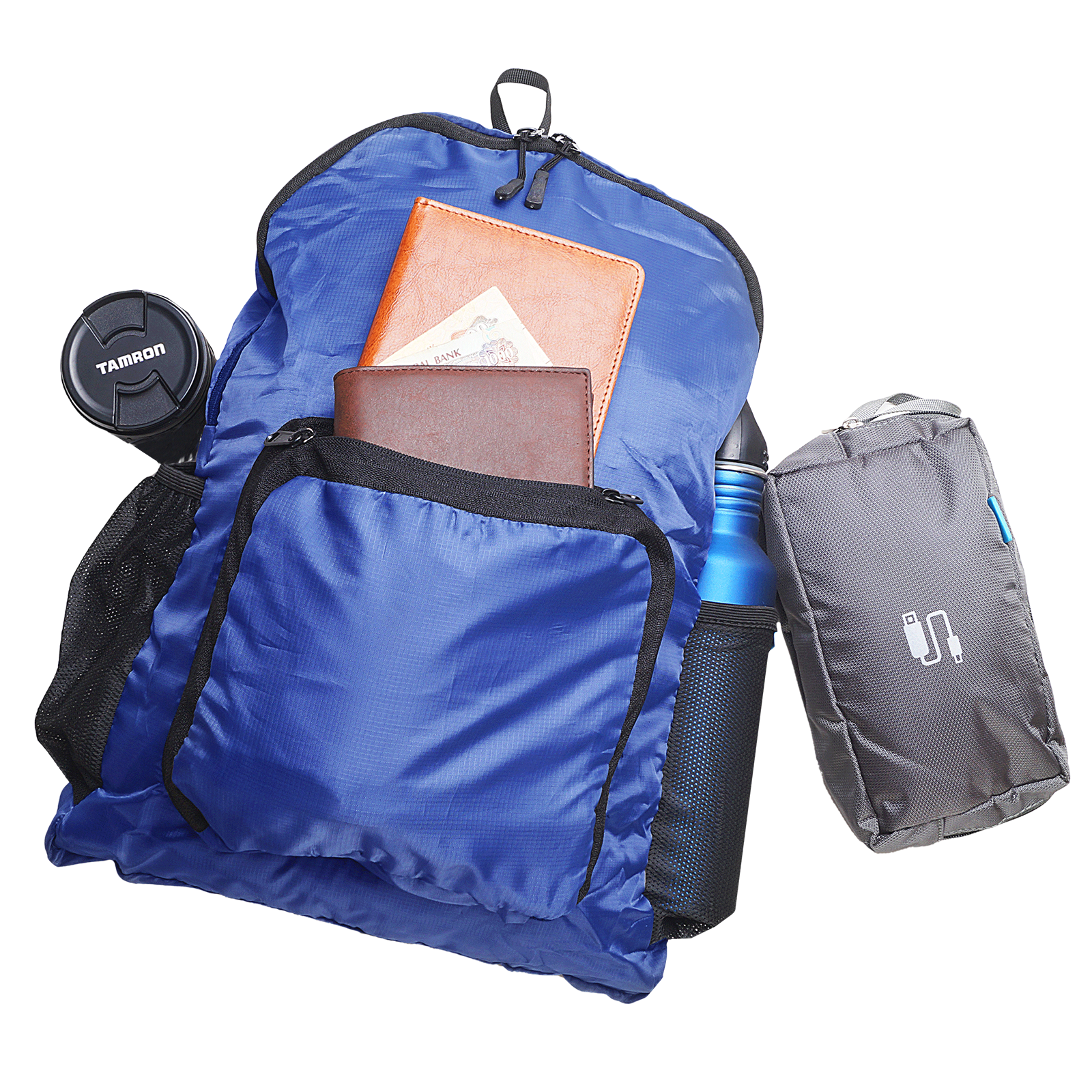 Traveldoo Lightweight Folding Backpack (CBX01002, Blue)