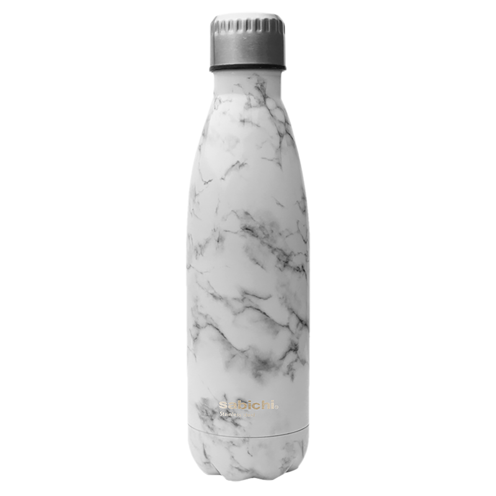 sabichi Blush 450 ml Stainless Steel Water Bottle (BPA Free, 193711, White)