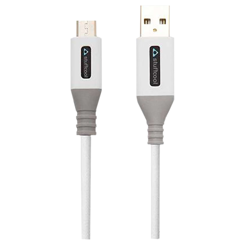 

stuffcool Alto Type A to Micro USB 4.9 Feet (1.5M) Cable (Rust Free, White & Grey)