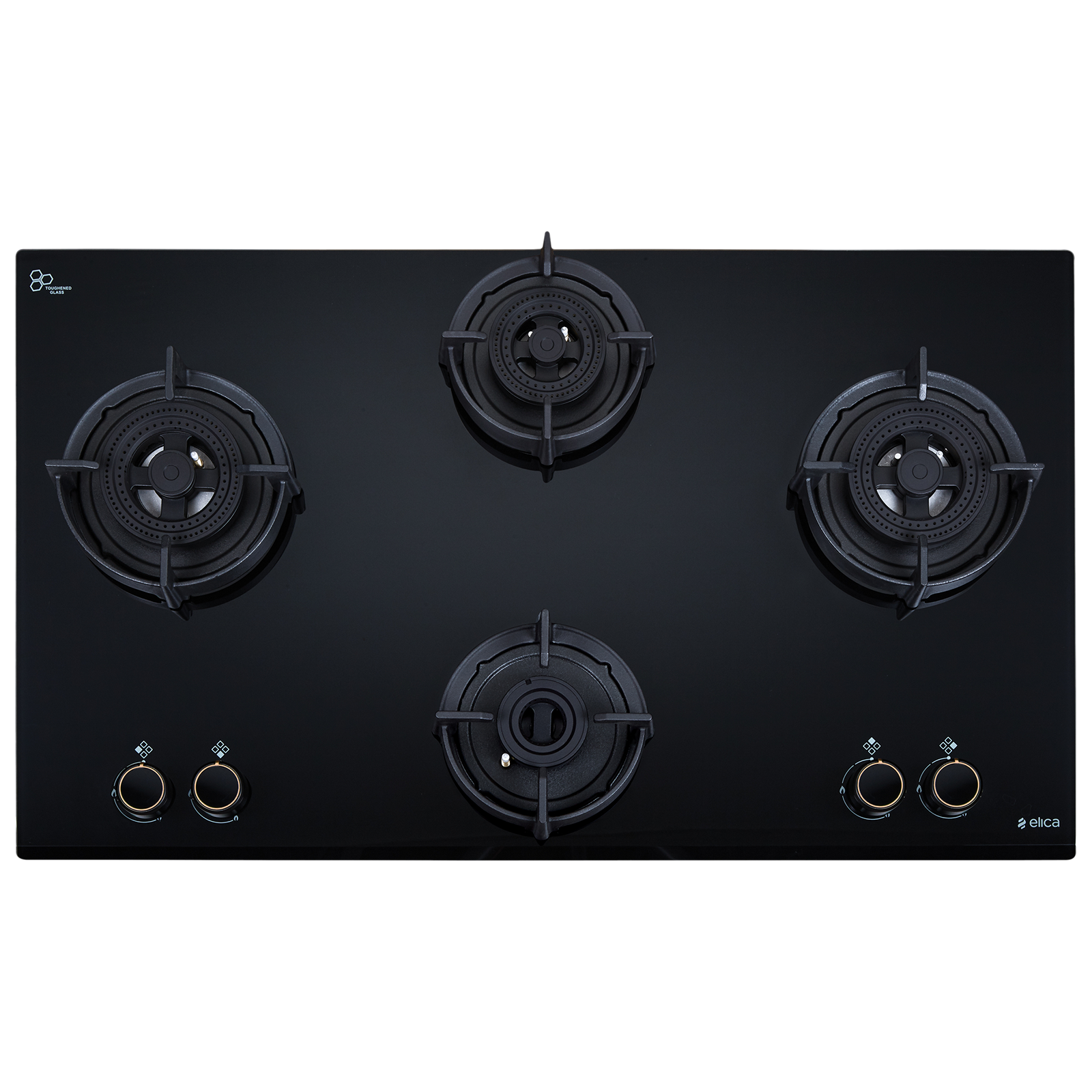 elica FLEXI DFS AB Series 4 Burner Automatic Hob (Battery Operated, Black)