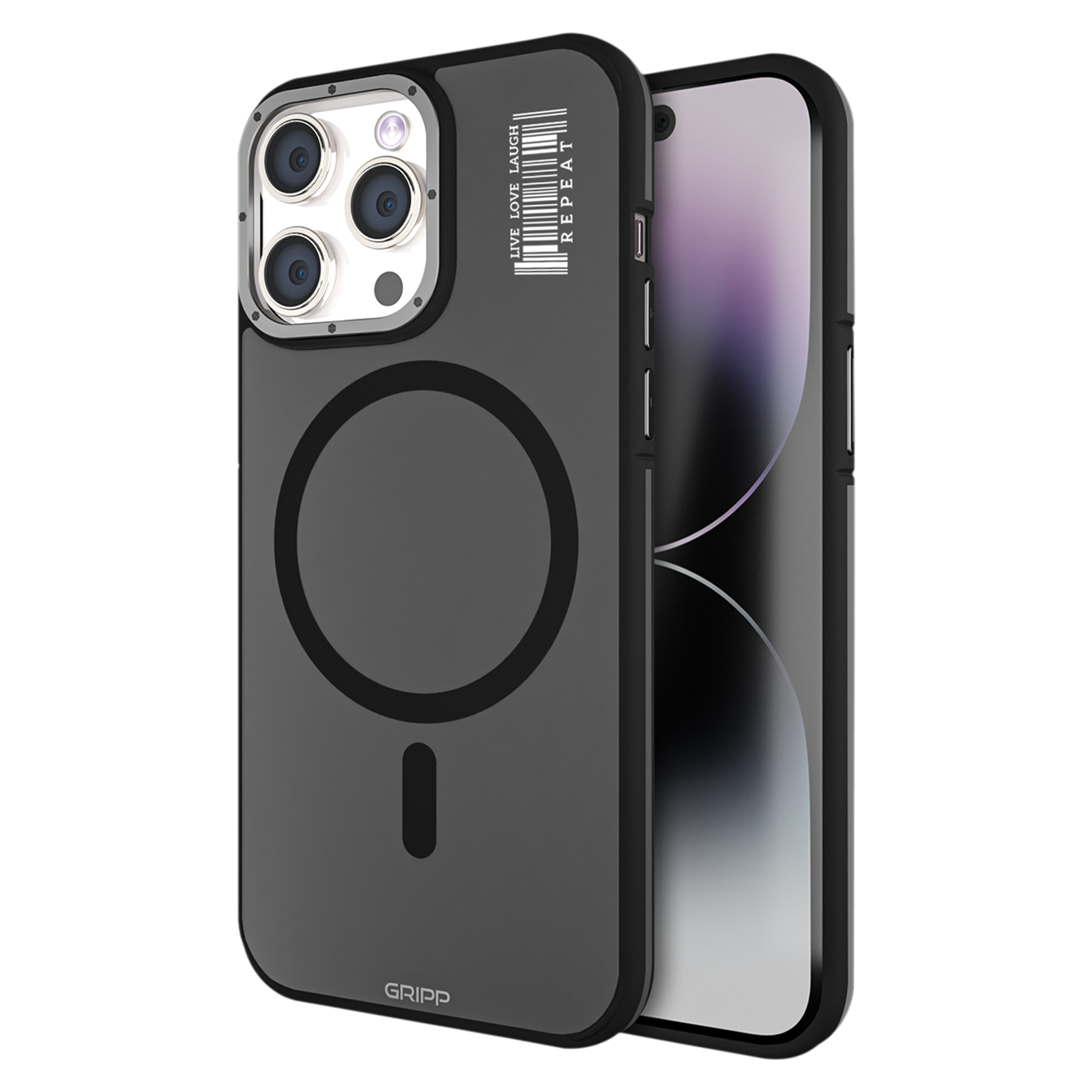 

GRIPP Raigor Hard Polycarbonate Back Cover for Apple iPhone 15 Pro (MagSafe Compatible, Black)