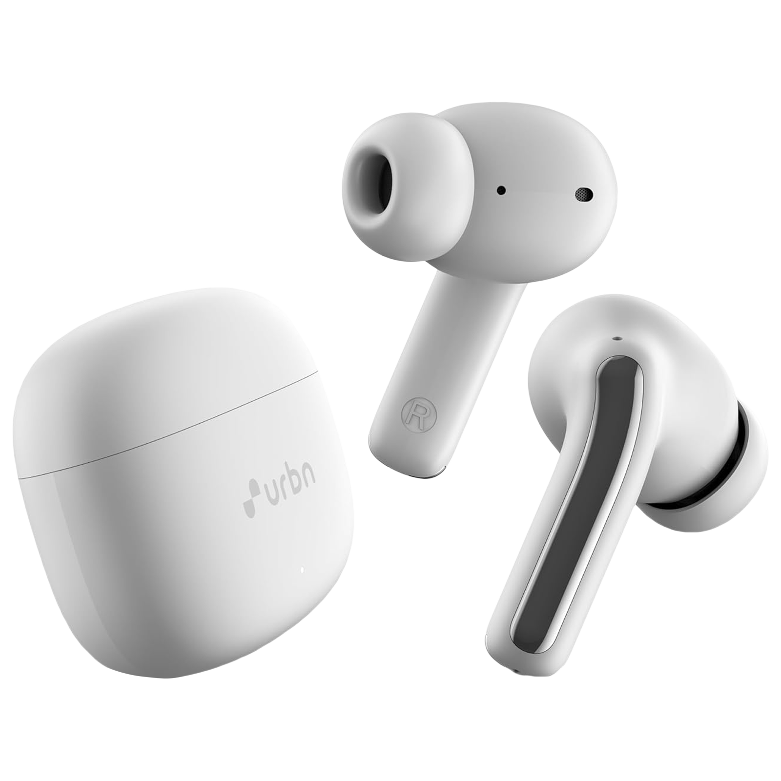 urbn Beat 650 TWS Earbuds with Environmental Noise Cancellation (IPX5 Water Resistant, Fast Charging, White)