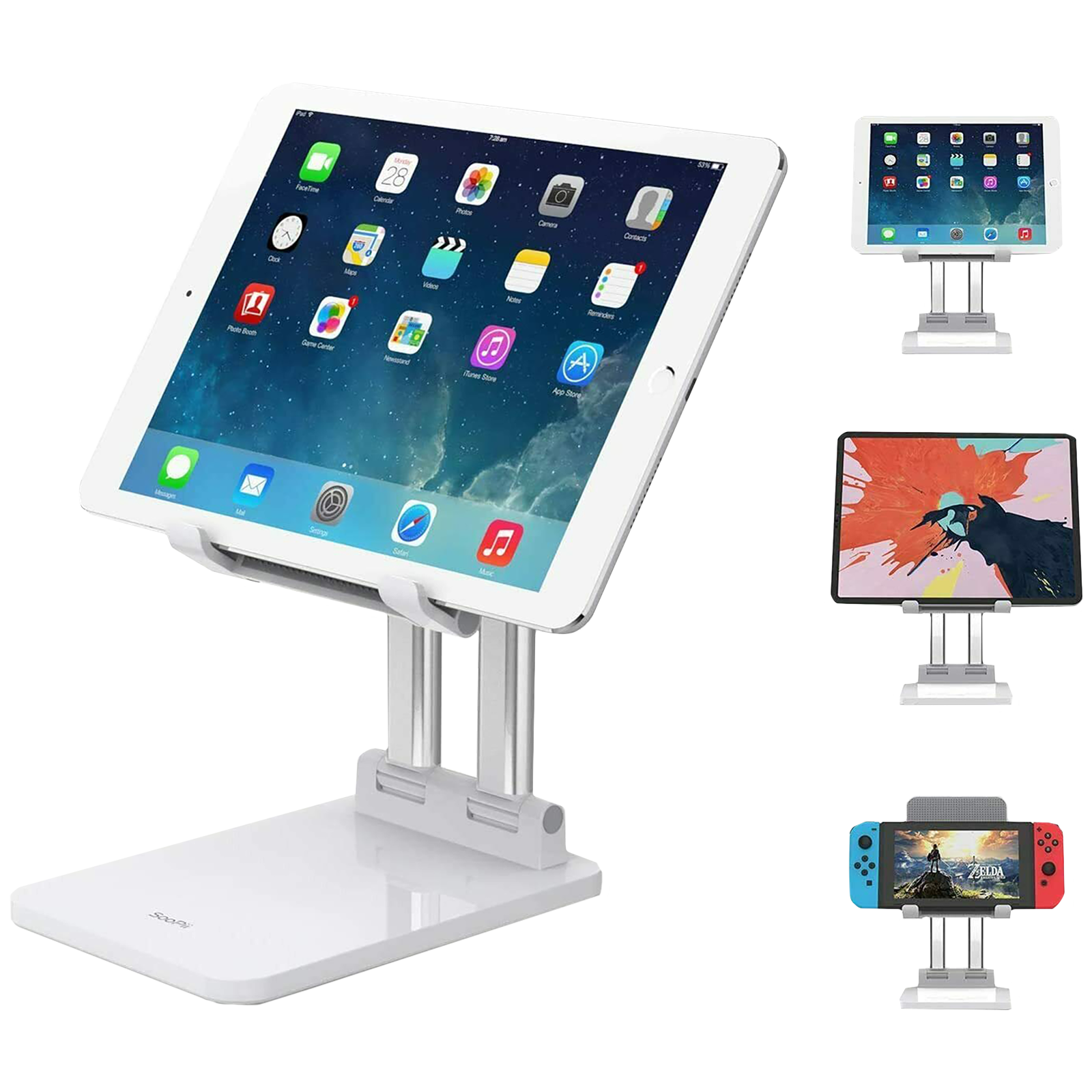 SooPii Stand Holder (Aluminum Stand Holder, DM02, White)