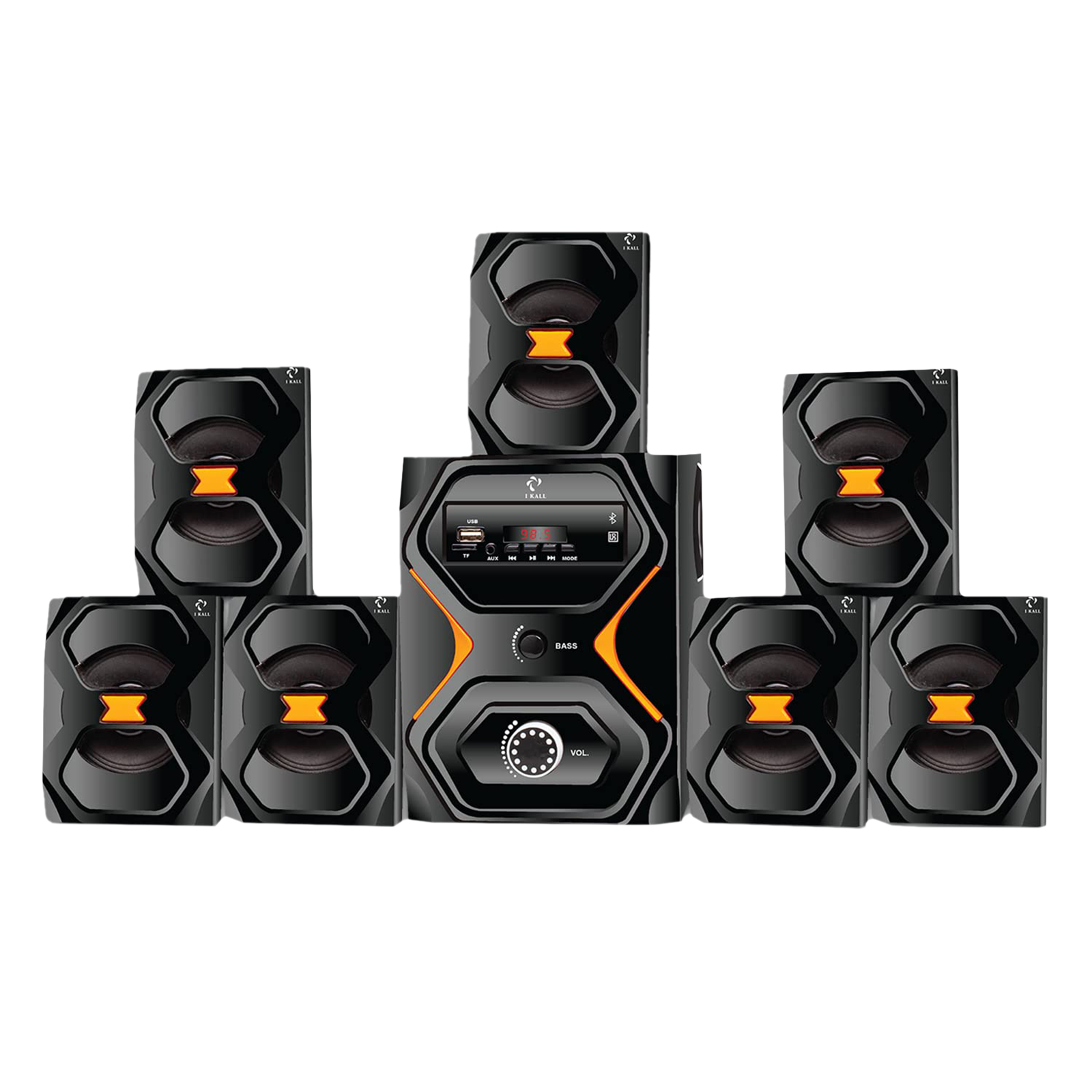 I KALL IK-2222 90 Watts Multimedia Standard Home Theatre with Remote(Room-filling Audio, 7.1 Channel, Black)