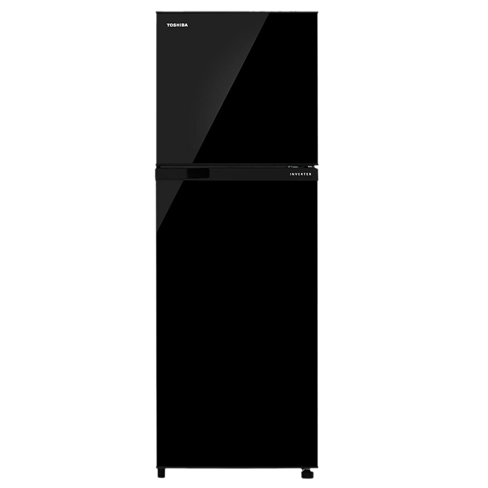 TOSHIBA 252 Litres 2 Star Frost Free Double Door Refrigerator with AG+ Bio Deodorizer (GR-RT302WE-PMI, Black Uniglass)