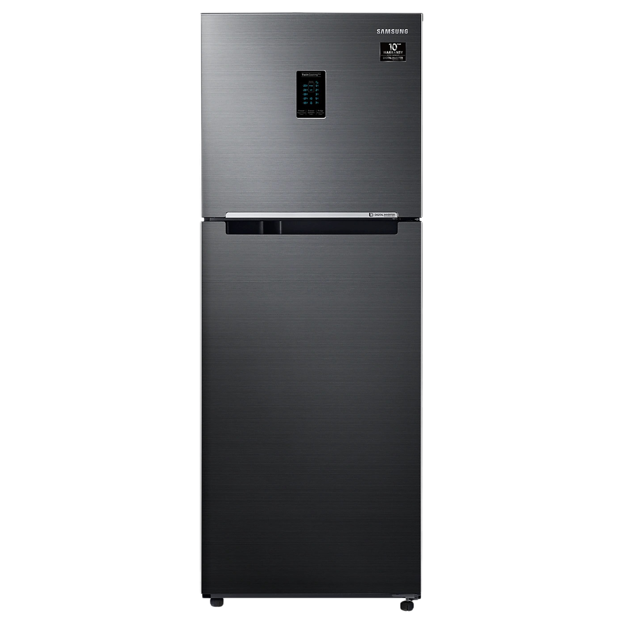 SAMSUNG 314 Litres 3 Star Frost Free Double Door Convertible Refrigerator with Multi Air Flow System (RT34A4533BX/HL, Luxe Black)