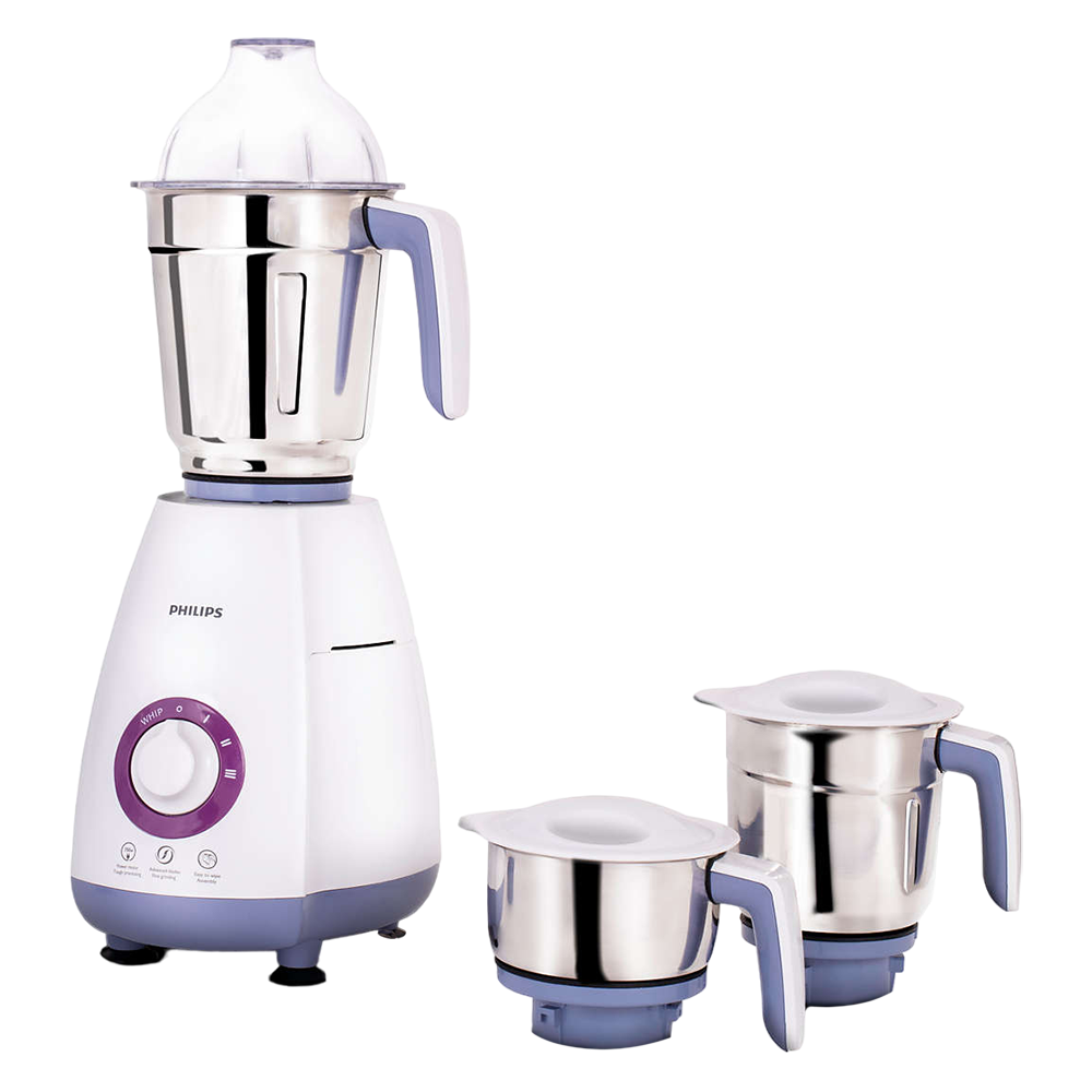 

PHILIPS Viva Collection 750 Watt 3 Jars Mixer Grinder (19500 RPM, Auto Cut Off Protection, White/Blue), No color