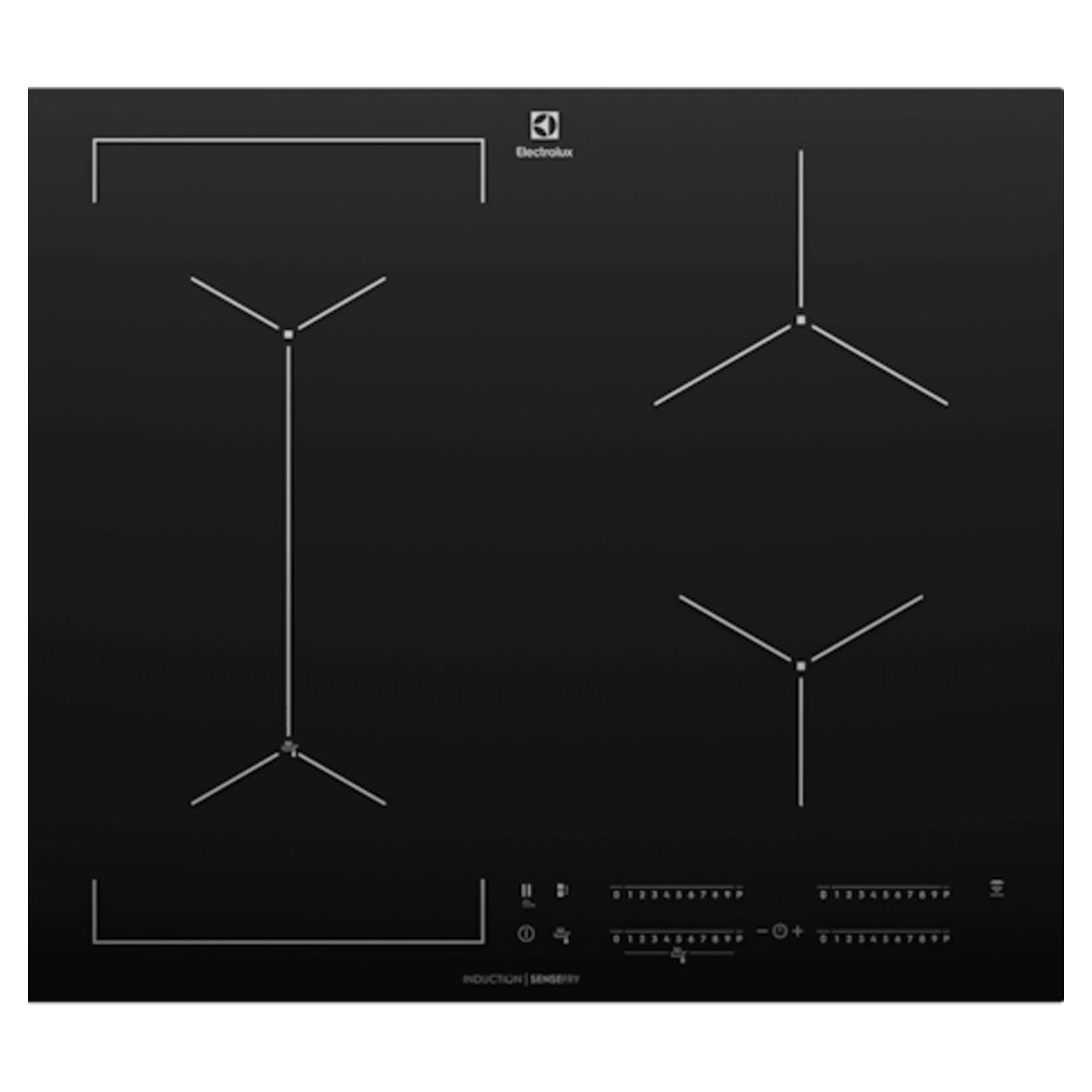 

Electrolux UltimateTaste 70 2000 Watt Four Induction Cooktop with Pot Sensor Tech, Black