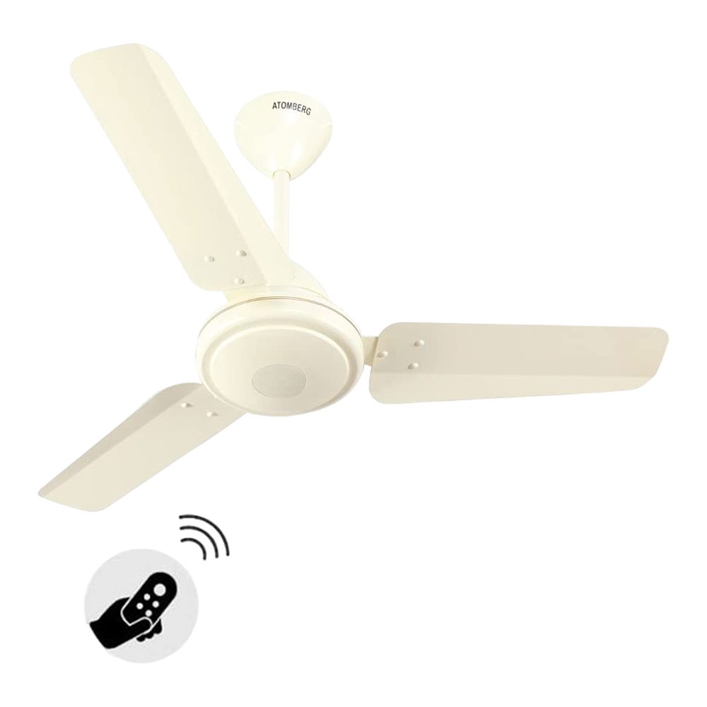 atomberg Efficio 5 Star 900mm 3 Blade BLDC Motor Ceiling Fan with Remote (LED Indicator, Ivory)