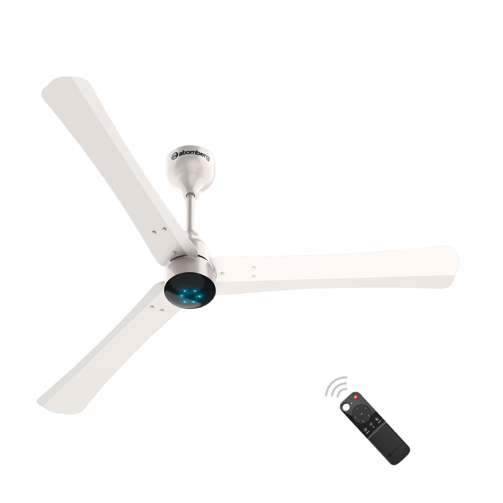 atomberg Renesa Plus 5 Star 1200mm 3 Blade BLDC Motor Ceiling Fan with Remote (LED Indicator, Pearl White)