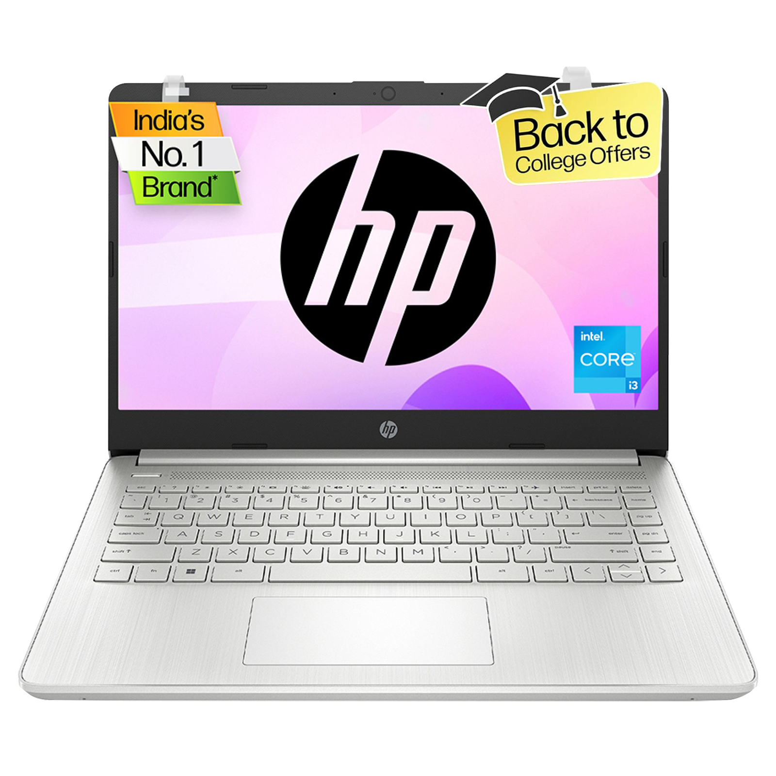 HP 14s-dq5138tu Intel Core i3 12th Gen Laptop (8GB, 512GB SSD, Windows 11 Home, 14 inch Full HD IPS Display, MS Office 2021, Natual Silver, 1.46 KG)