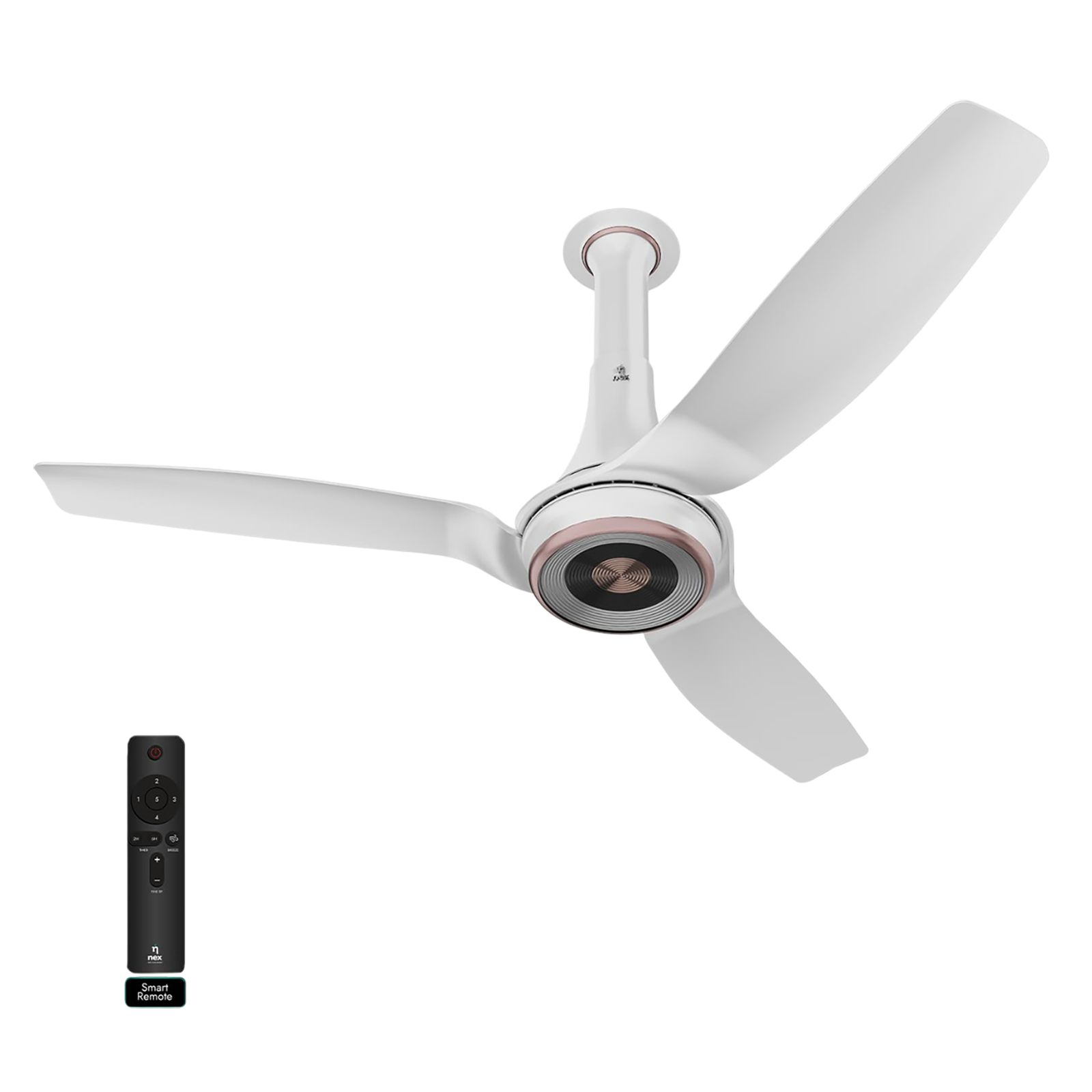nex Dryft A95 5 Star 1200mm 3 Blade BLDC Motor Smart Ceiling Fan with Remote (Alexa & Google Assistant, Classic White)