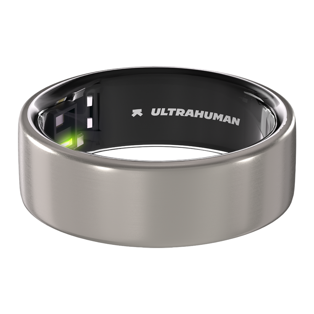 

Ultrahuman Ring Air Smart Ring with Activity Tracker (Size 10, Upto 100 Meter Water Resistant, Raw Titanium)