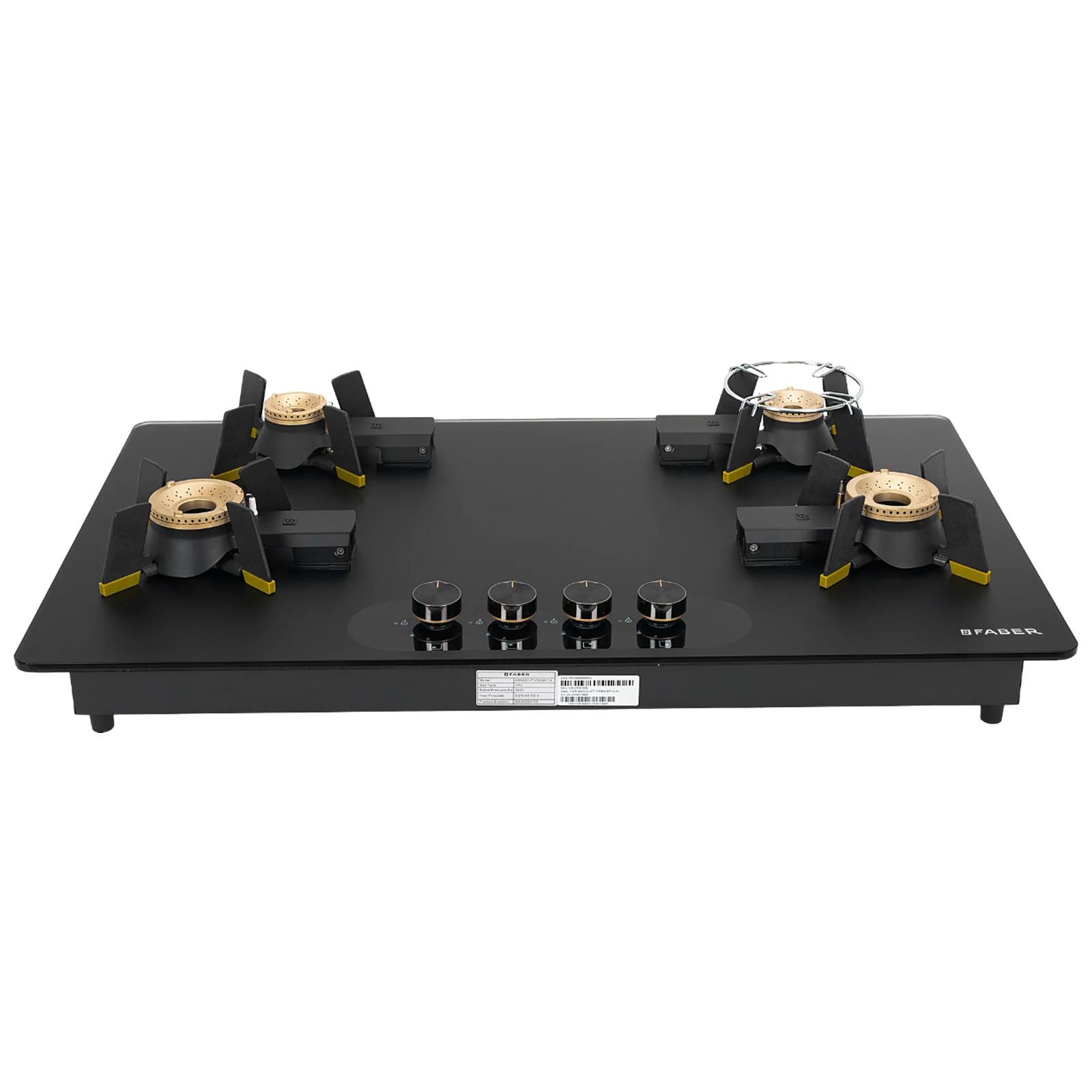 

FABER Magiclift HT904 Toughened Glass Top 4 Burner Automatic Hob (Lift and Lock Feature, Black)