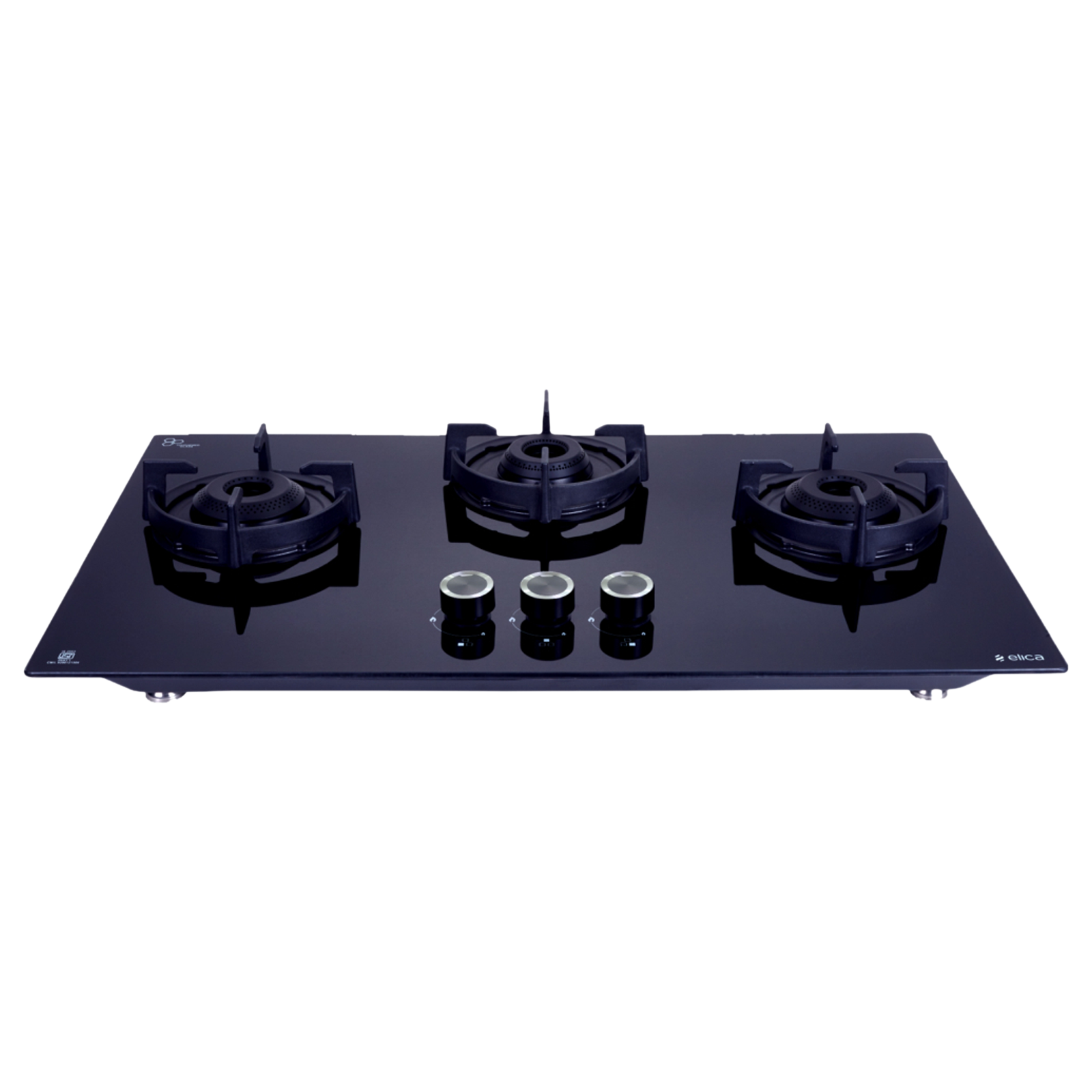 

elica Flexi 375 Lotus IND HD Glass Top 3 Burner Automatic Hob (Direct Multi Flame Burner, Black)