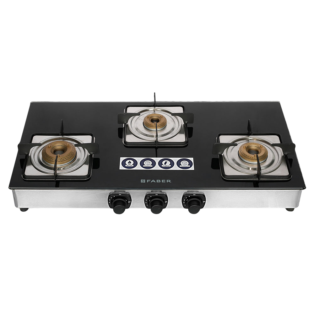 

FABER Supreme Plus C 3 Burner Manual Hob (Black)