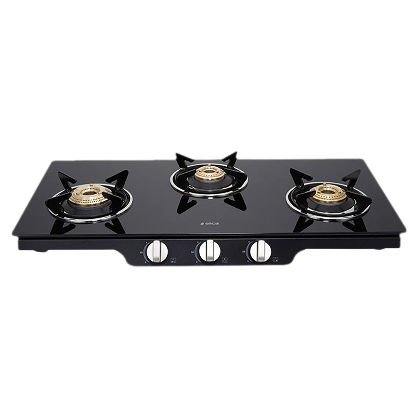 

Elica Patio ICT 773 BLK SPF Series Toughened Glass Top 3 Burner Manual Gas Stove (Square Enamelled Grid Supports, Black)
