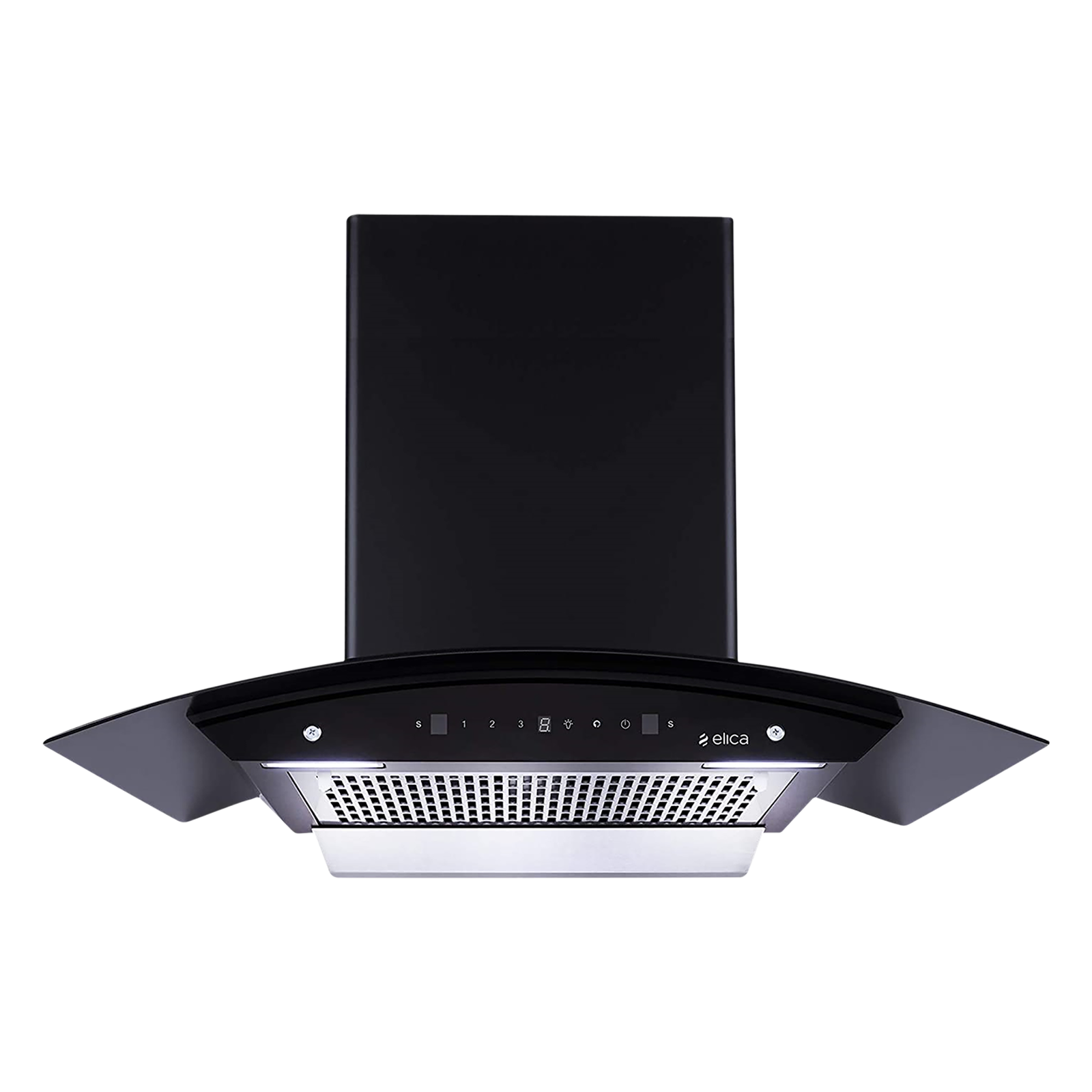 elica WDFL 906 HC MS NR 90cm 1200m3/hr Ducted Auto Clean Wall Mounted Chimney with Touch Control Panel (Black)