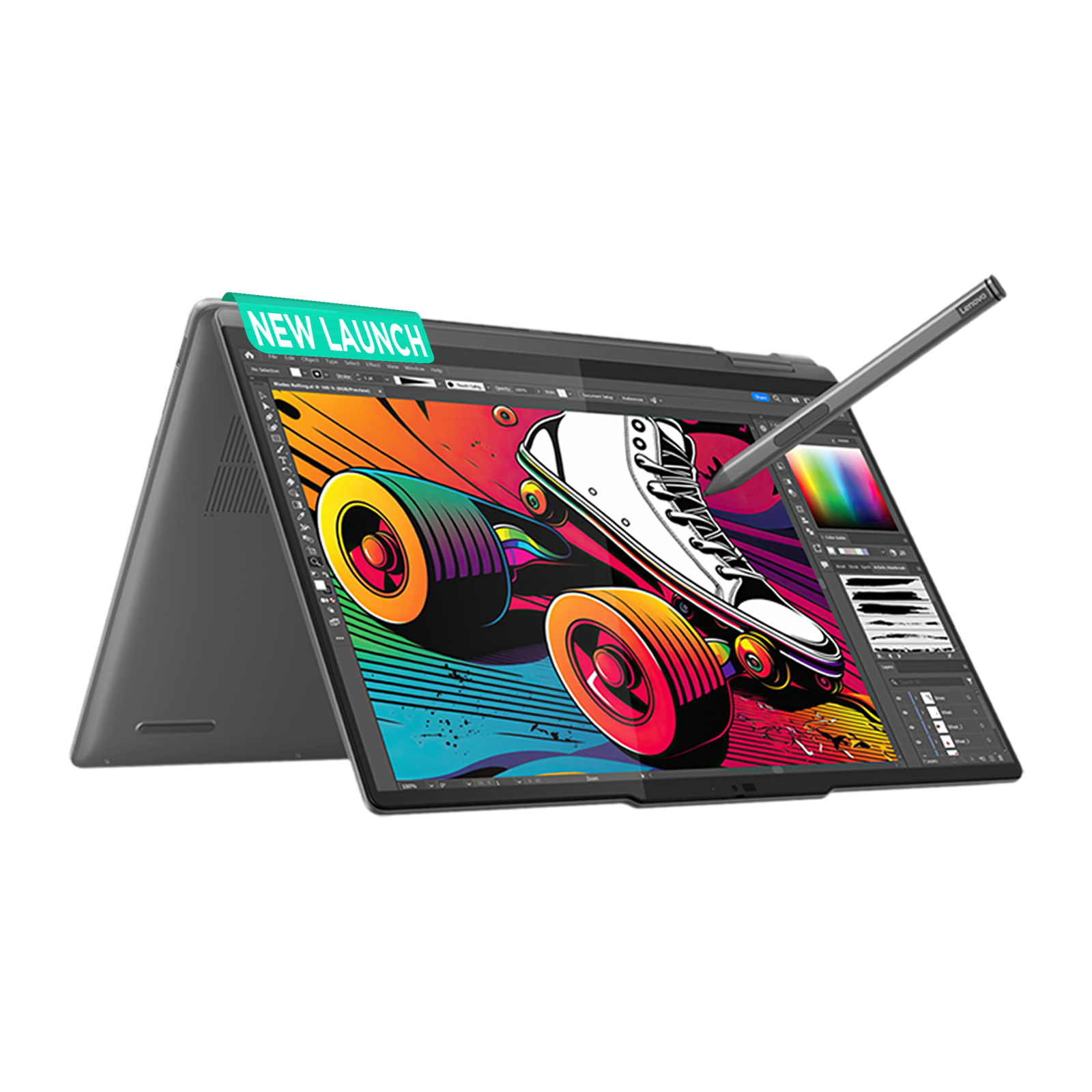 Lenovo Yoga 7 14IML9 Intel Core Ultra 5 Touchscreen 2-in-1 Laptop (16GB, 512GB SSD, Windows 11 Home, 14 inch WUXGA OLED Display, MS Office 2021, Storm...