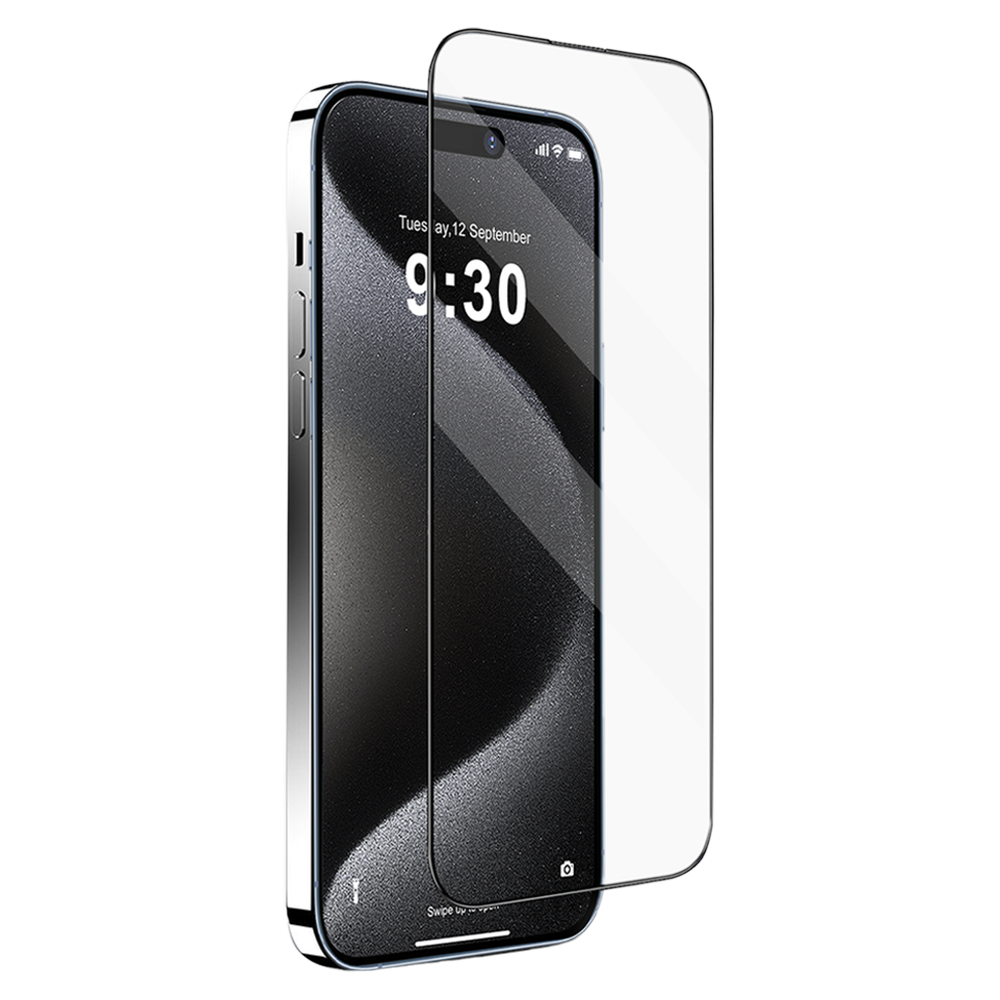 

GRIPP Matte Tempered Glass for Apple iPhone 15 Pro (3D Rounded Edges), Clear