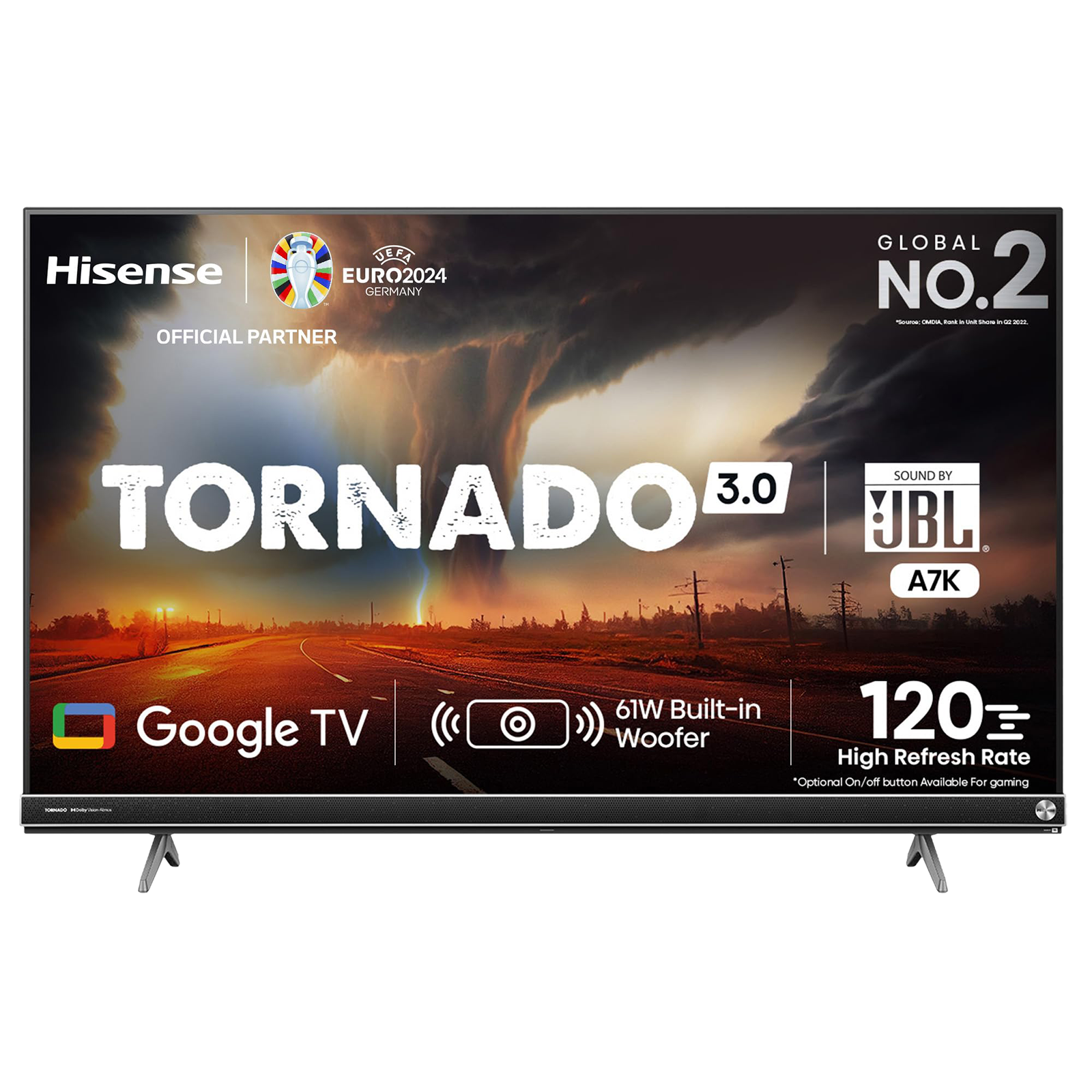 Hisense A7K 165 cm (65 inch) 4K Ultra HD LED Google TV with Dolby Vision and Dolby Atmos