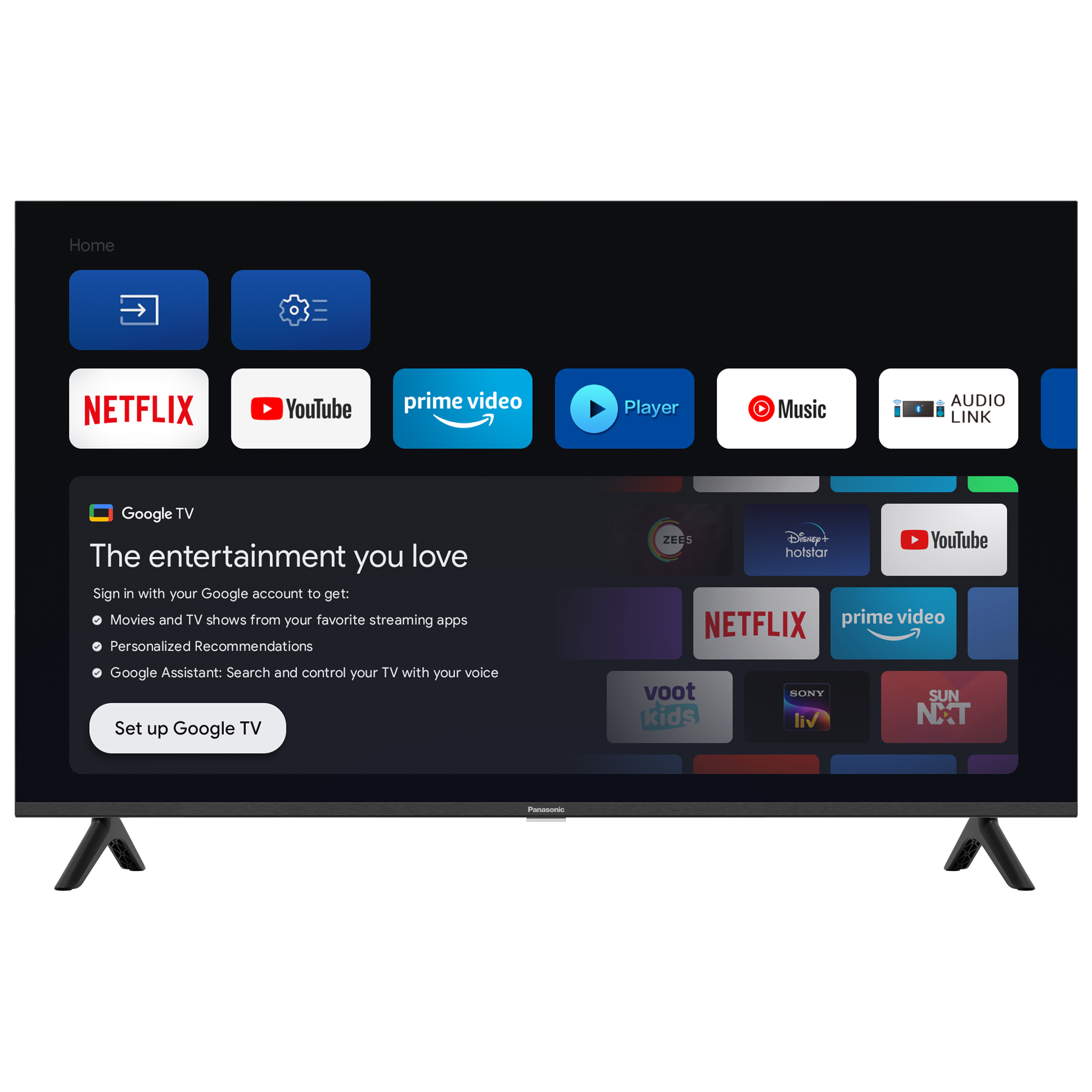 

Panasonic MS Series 80 cm (32 inch) HD LED Smart Google TV with Dolby Digital Audio, Black