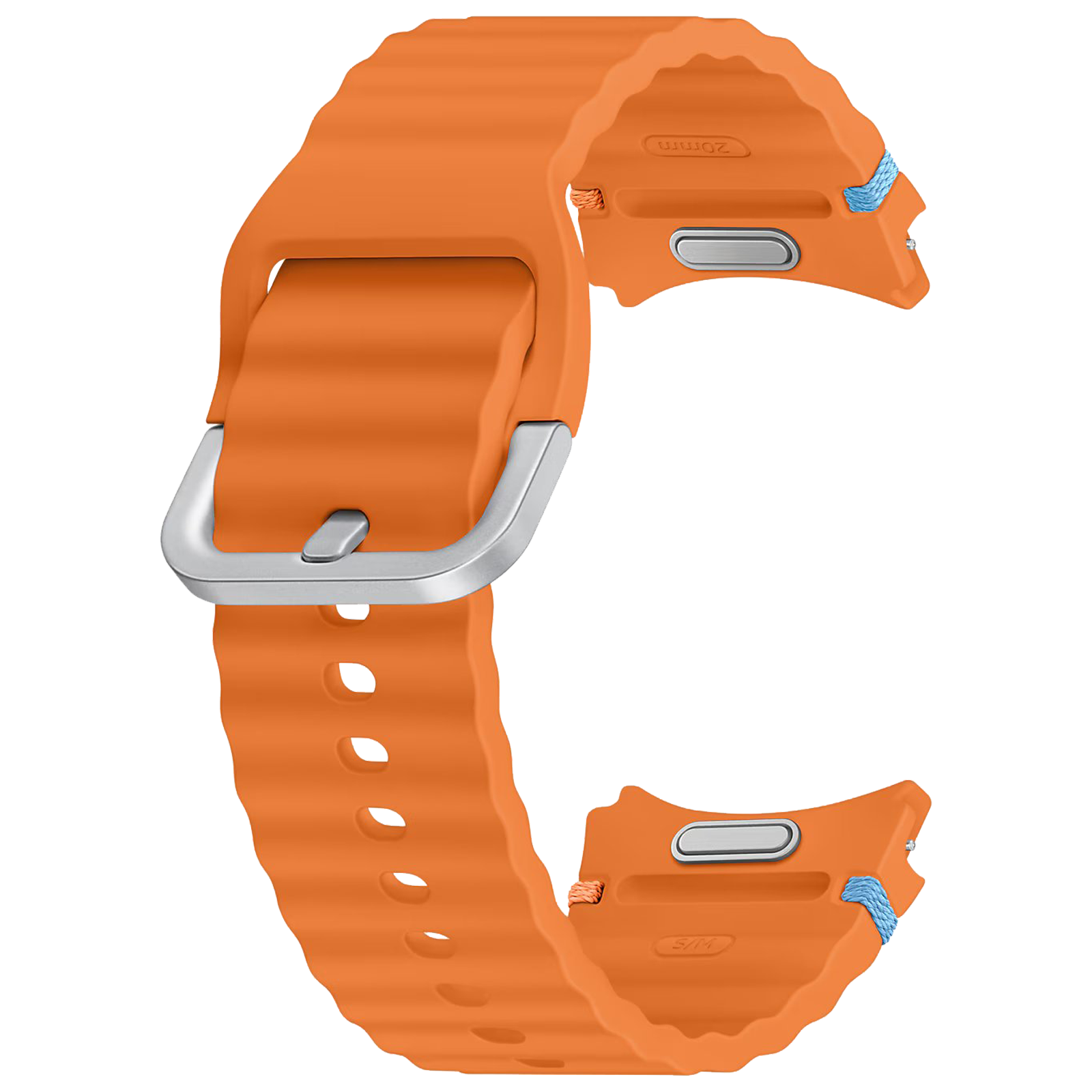 

SAMSUNG ET-SNL30SOEGIN HNBR Sport Band for Galaxy Watch7 (S/M) (Breathable Design, Orange)