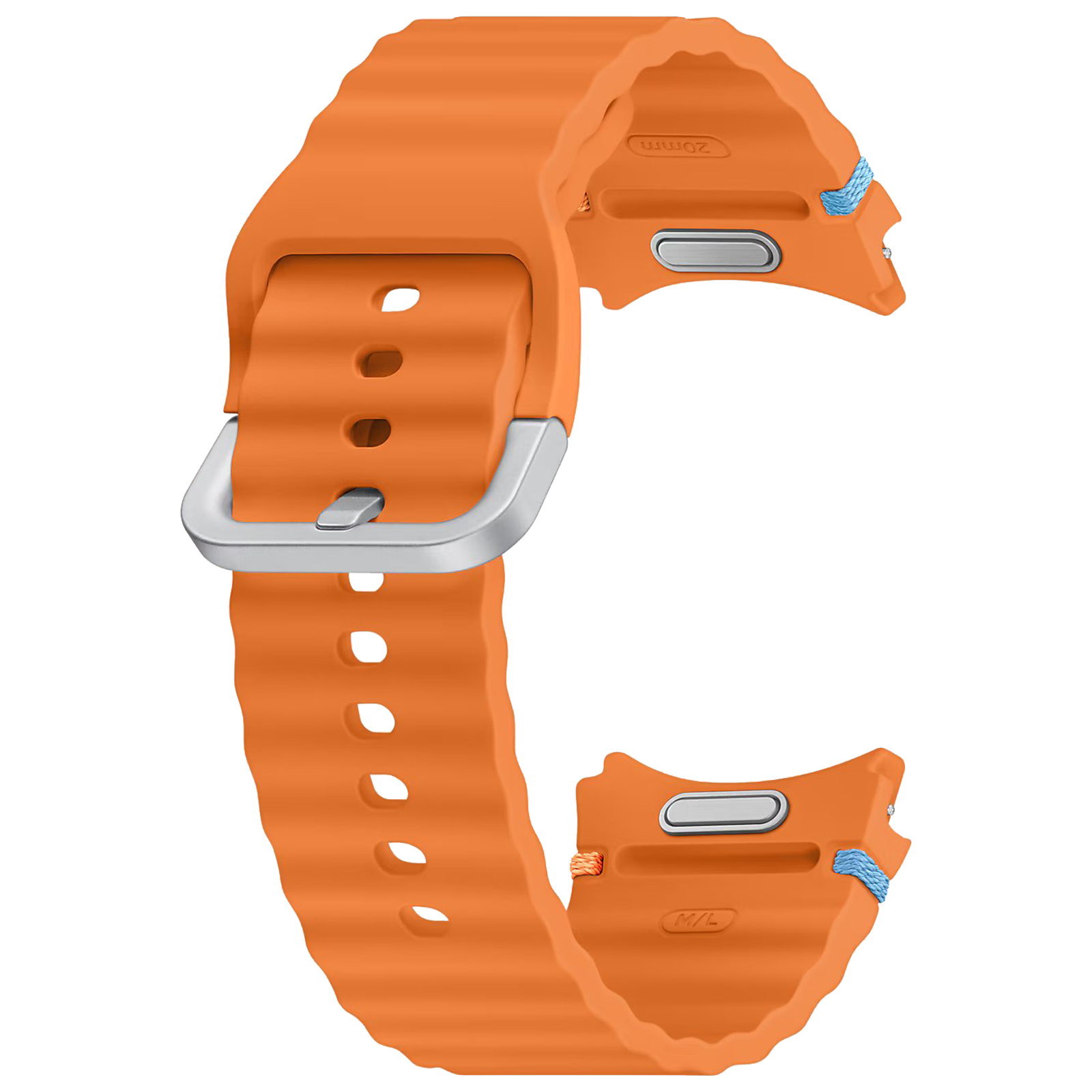 

SAMSUNG ET-SNL31LOEGIN HNBR Sport Band for Galaxy Watch7 (M/L) (Breathable Design, Orange)